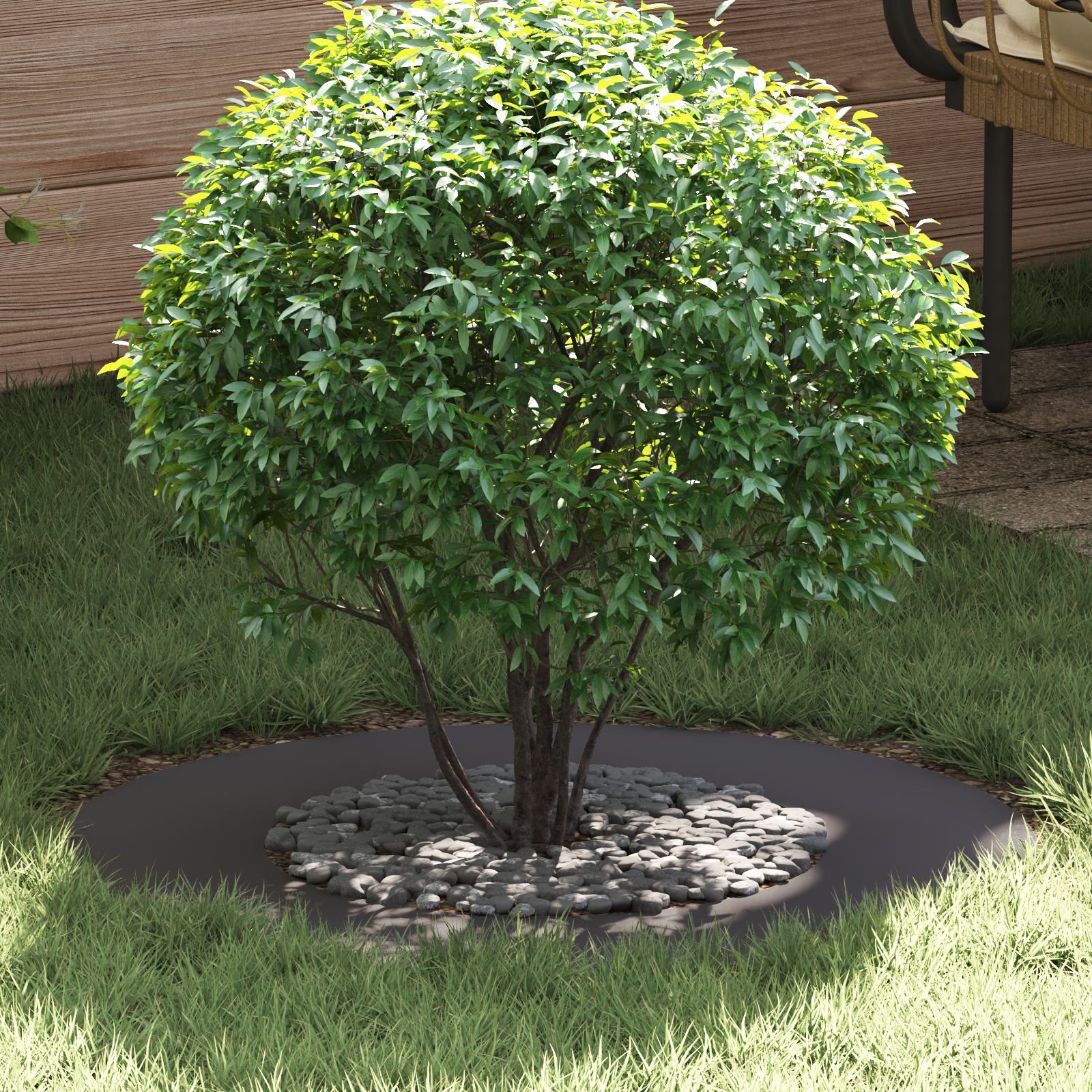 Ring din metal pentru ghiveci Negru Metal 70 cm diametru GartenMobel Dekor