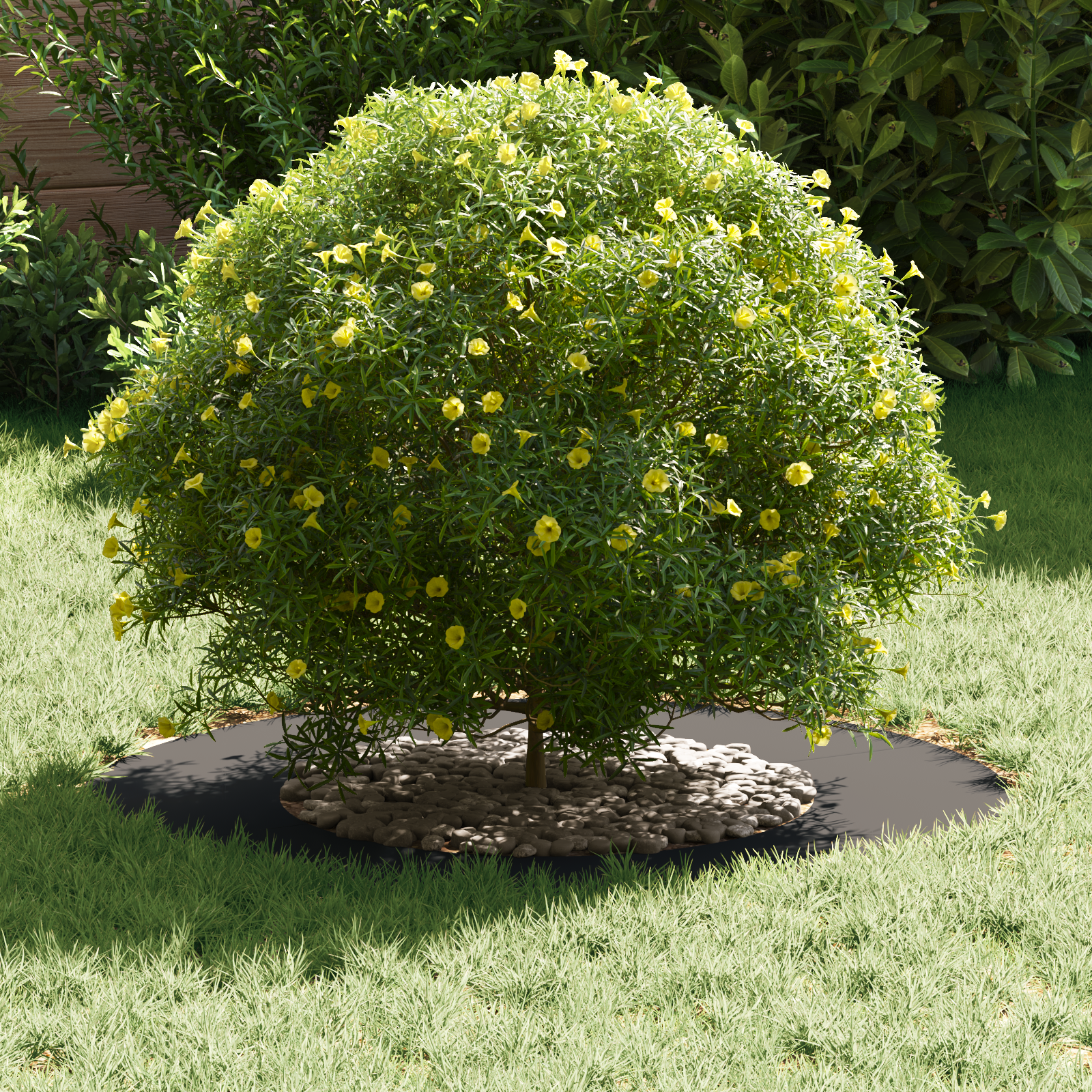 Ring din metal pentru ghiveci Negru Metal 70 cm diametru GartenMobel Dekor