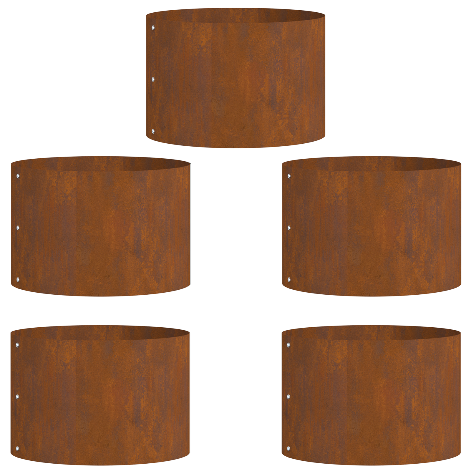 Set de Ghivece din Oțel Corten Oțel corten Mediu Durabil GartenMobel Dekor