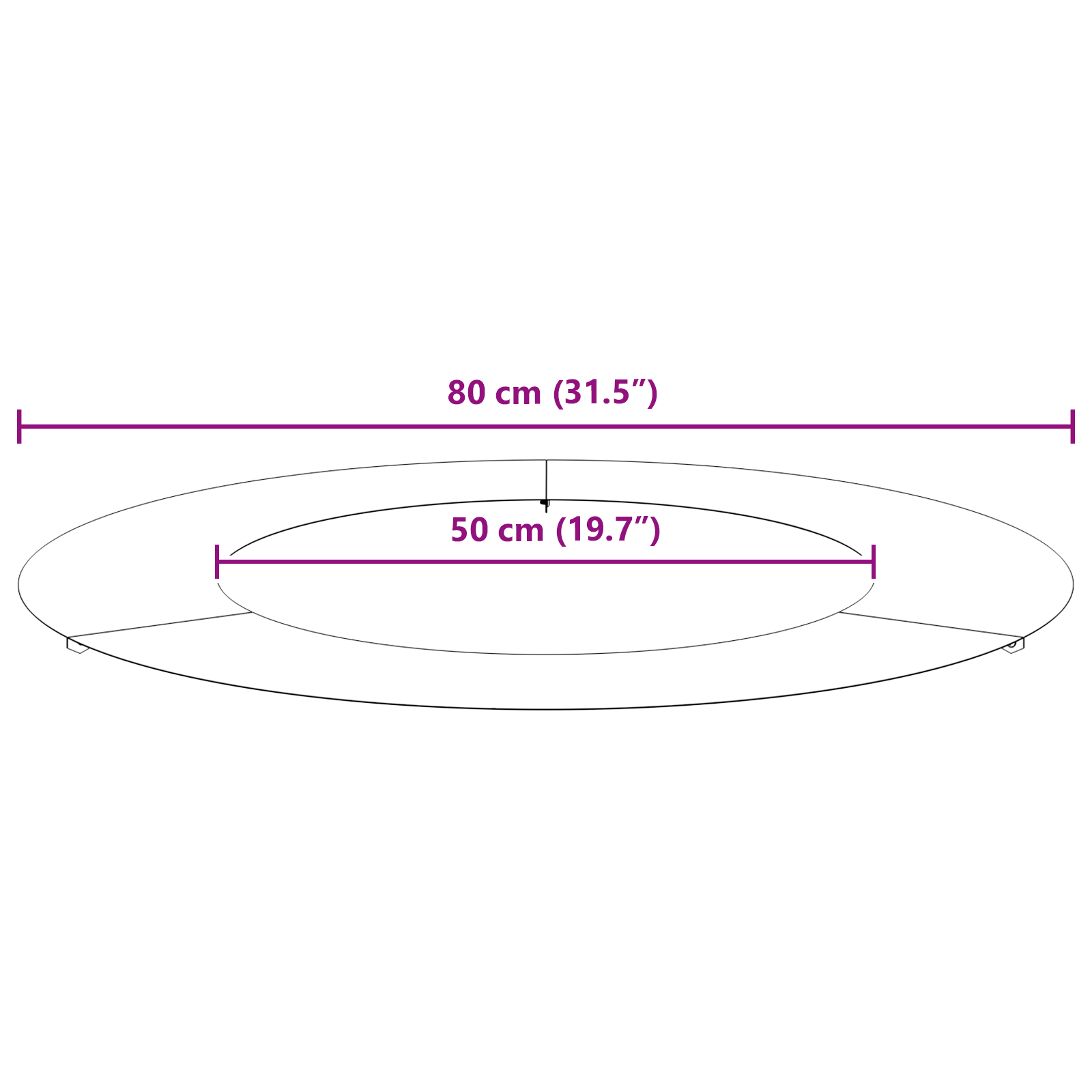 Ghiveci Metalic Alb Alb Metal 80 cm diametru Ghiveci Rotund GartenMobel Dekor