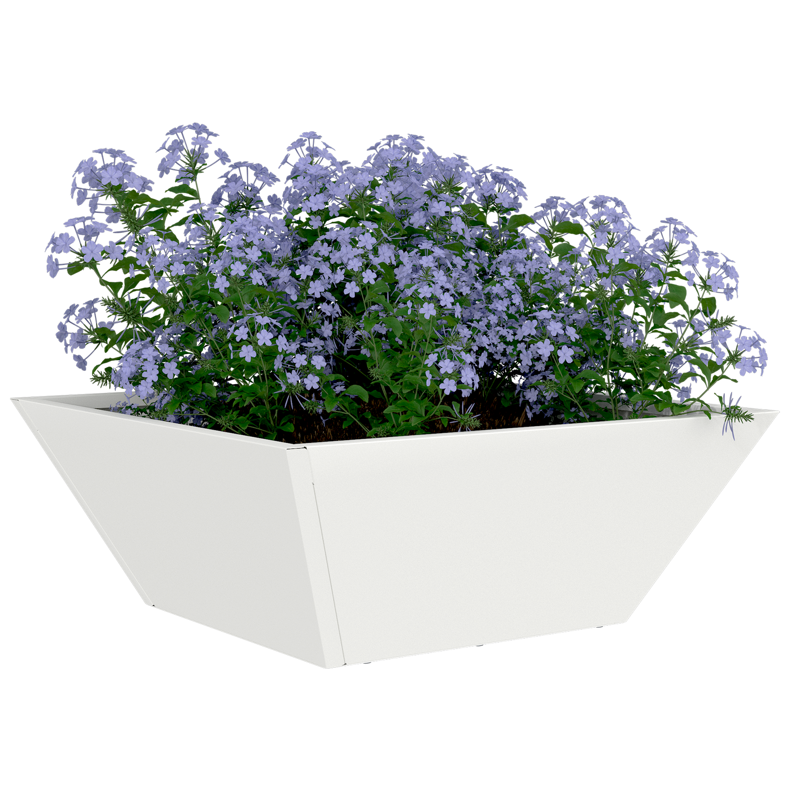 Ghiveci Metalic Alb Rece Metal 40 x 40 x 15 cm Ghiveci Metalic GartenMobel Dekor