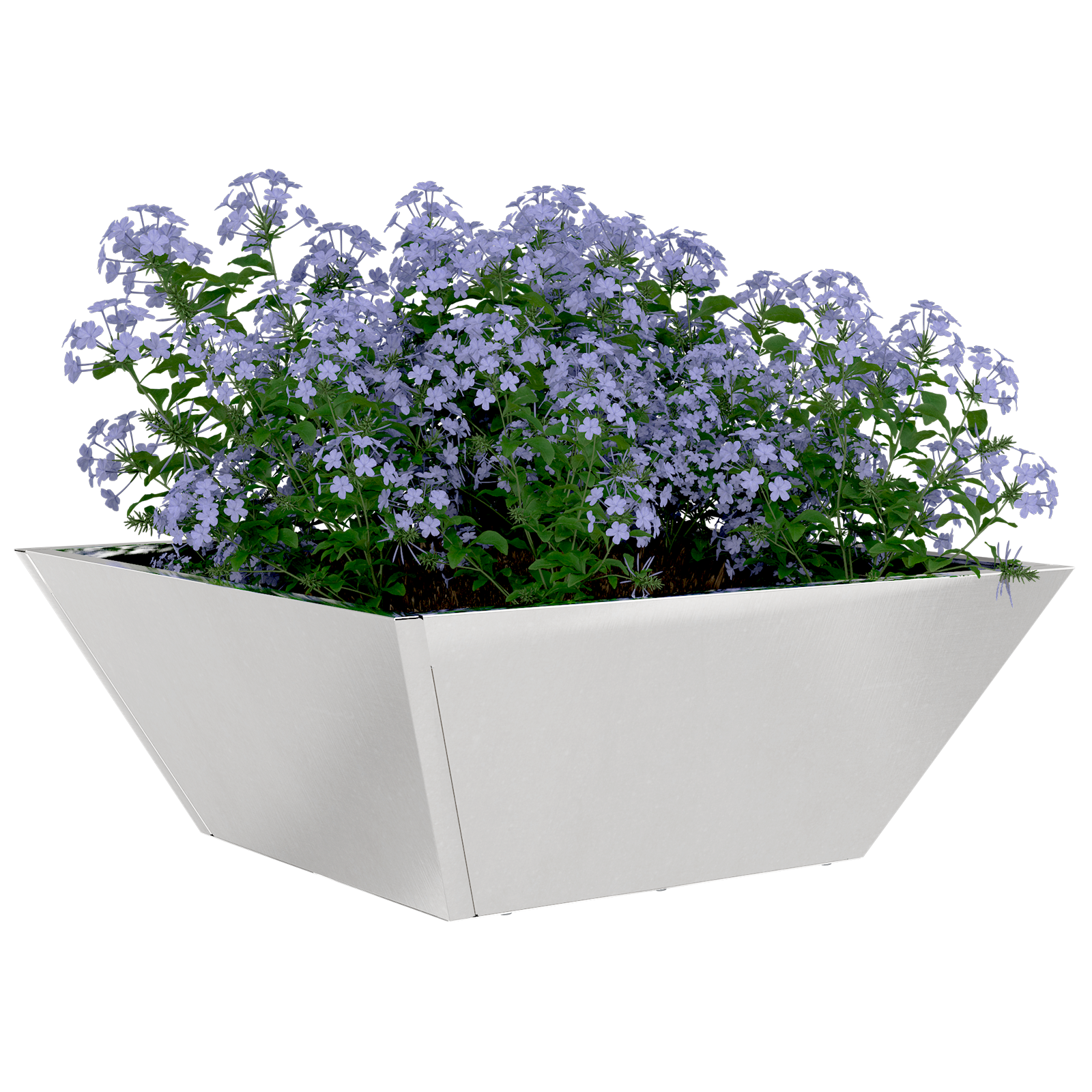 Ghiveci Metalic Oțel Inoxidabil 40 x 40 x 15 cm Detalii Decorative GartenMobel Dekor