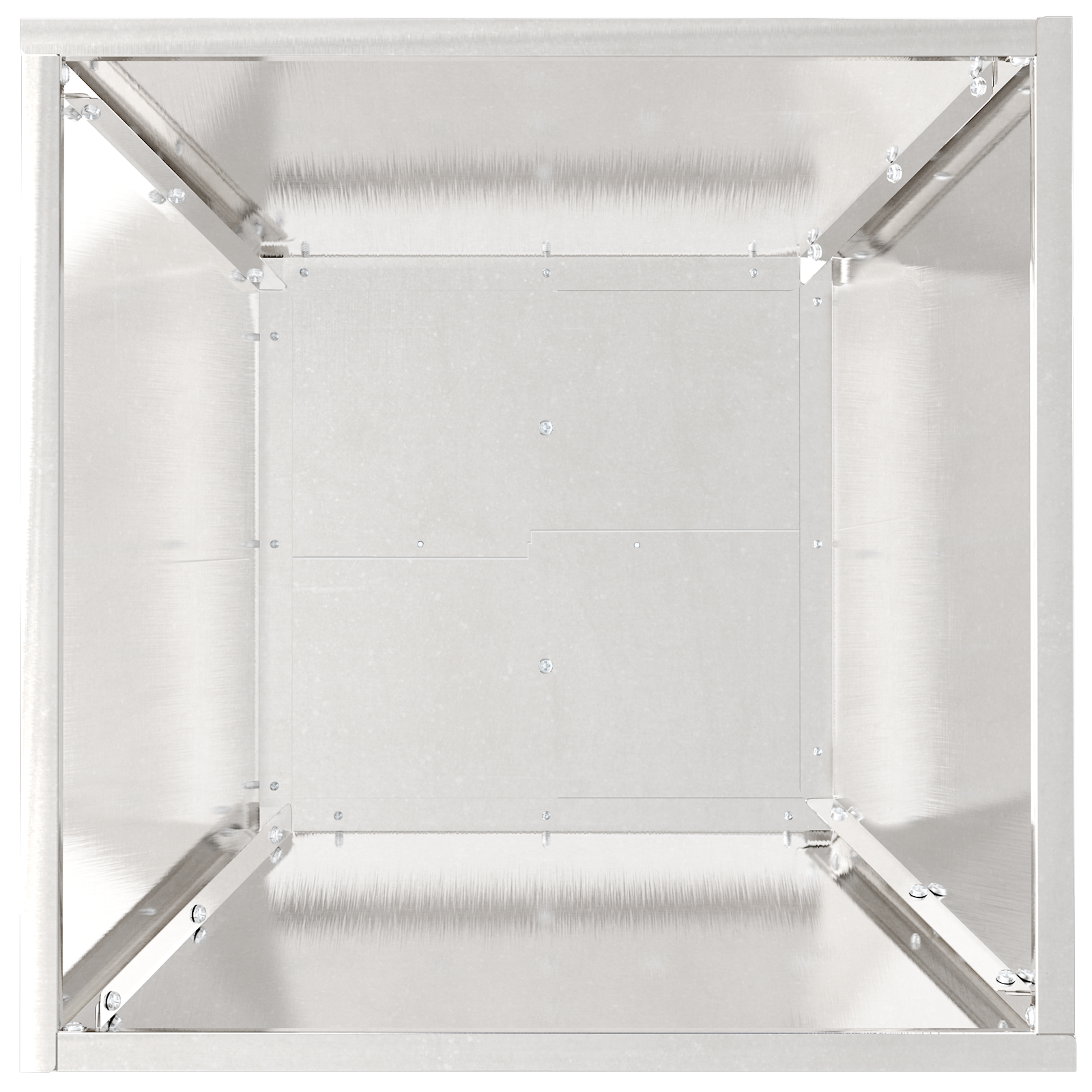 Ghiveci Metalic Oțel Inoxidabil 40 x 40 x 15 cm Detalii Decorative GartenMobel Dekor