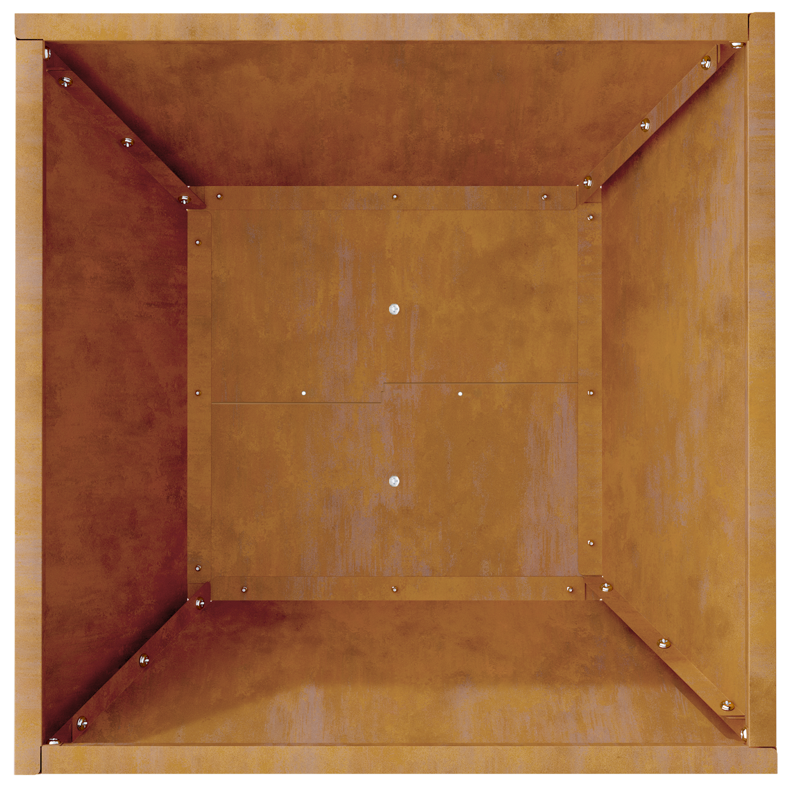 Ghiveci Metalic Oțel rezistent la vreme 40 x 40 x 15 cm GartenMobel Dekor