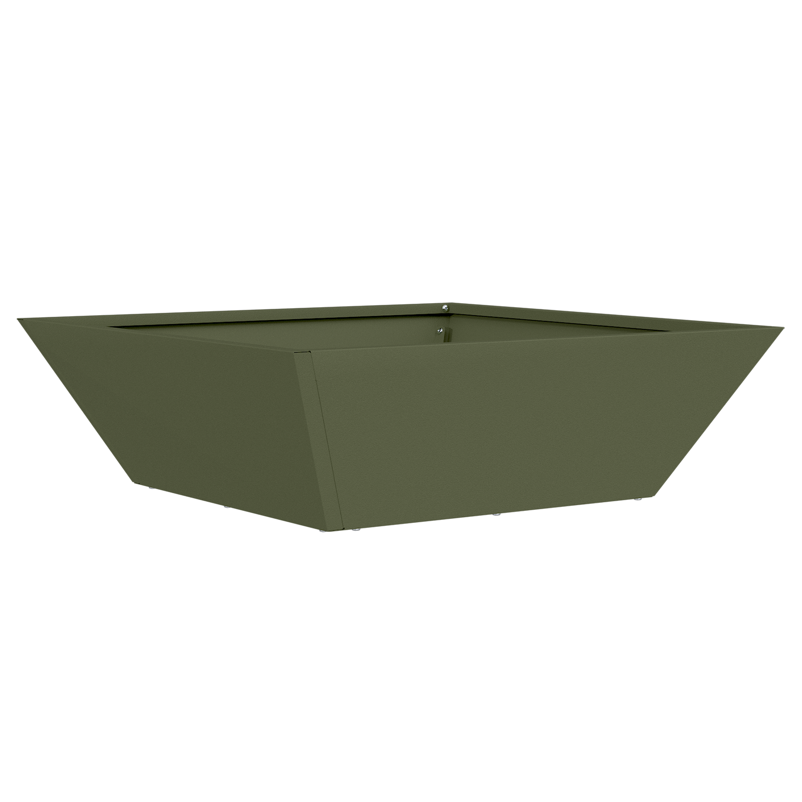 Ghiveci Metalic Verde Oliv Metal 50 x 50 x 15 cm Pătrat Modern GartenMobel Dekor