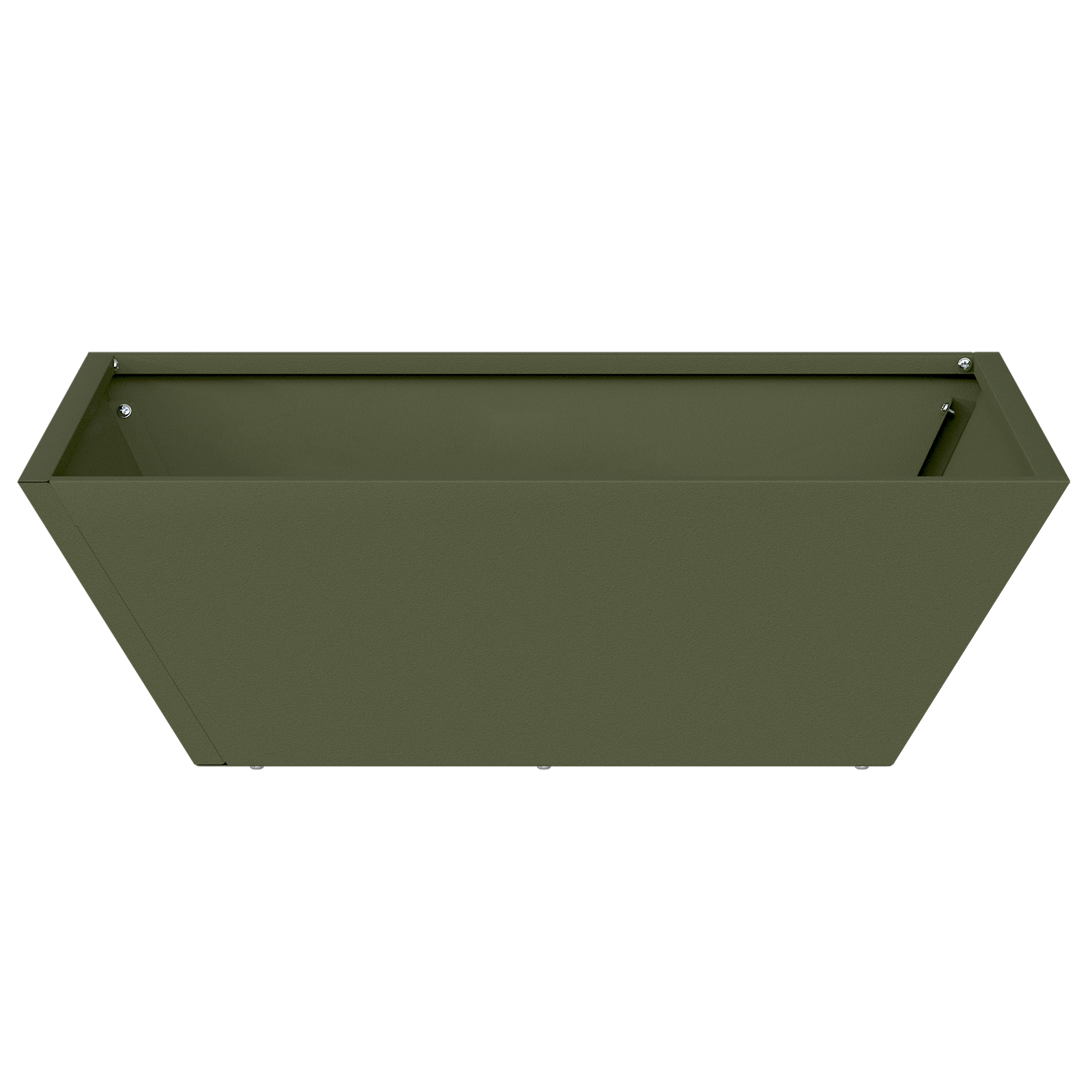 Ghiveci Metalic Verde Oliv Metal 50 x 50 x 15 cm Pătrat Modern GartenMobel Dekor