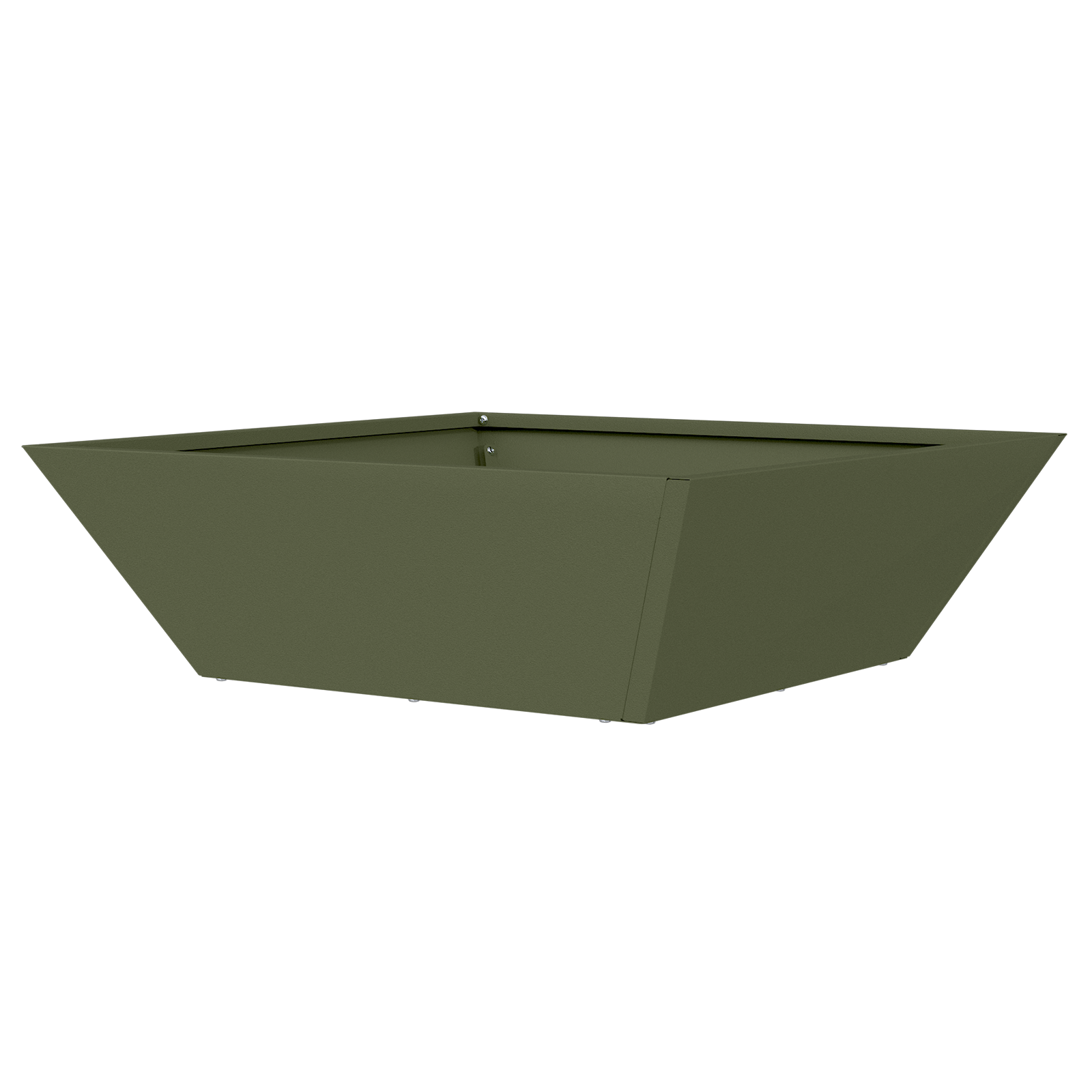 Ghiveci Metalic Verde Oliv Metal 50 x 50 x 15 cm Pătrat Modern GartenMobel Dekor