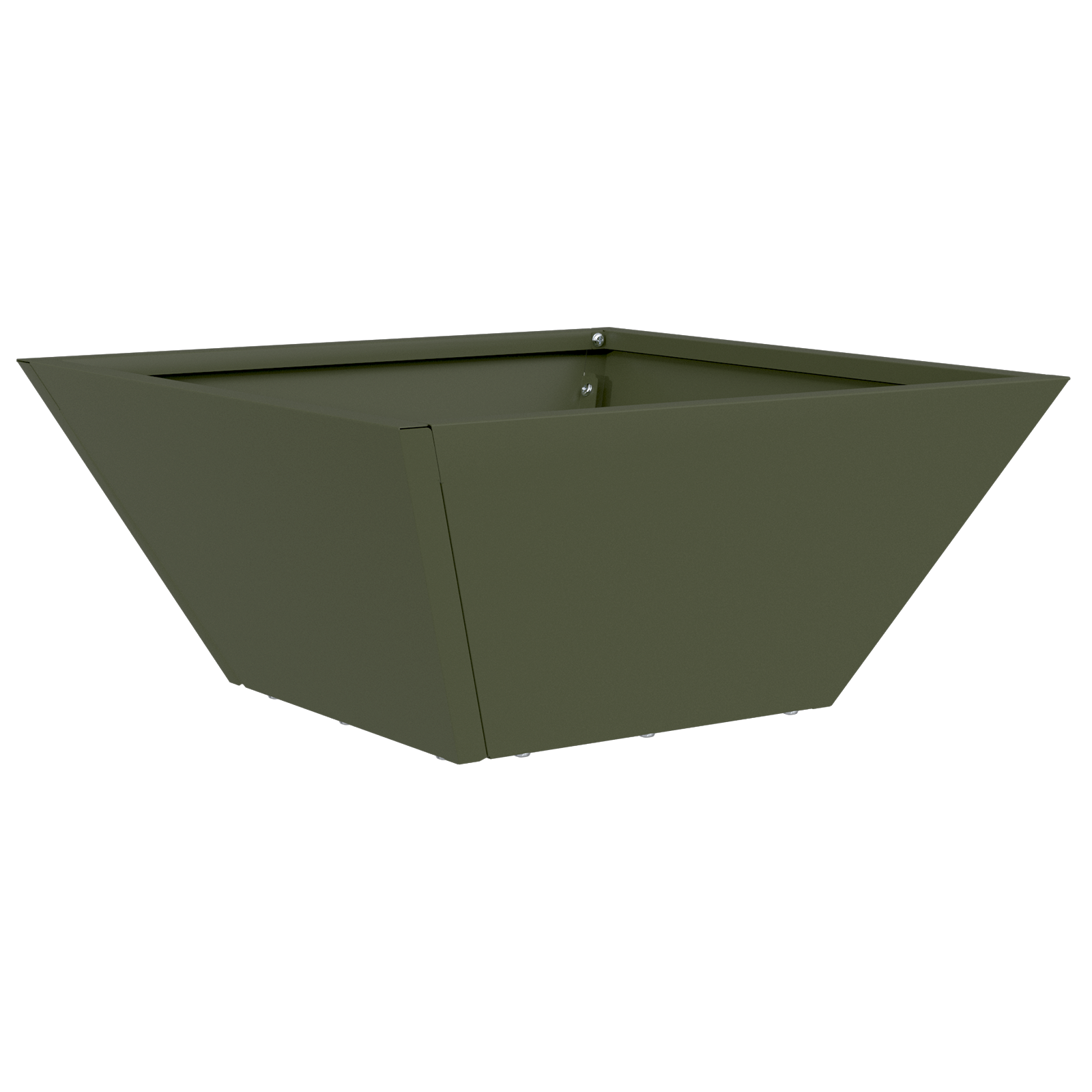 Ghiveci Metalic Verde Olive Metal Mediu Inserții Decorative GartenMobel Dekor