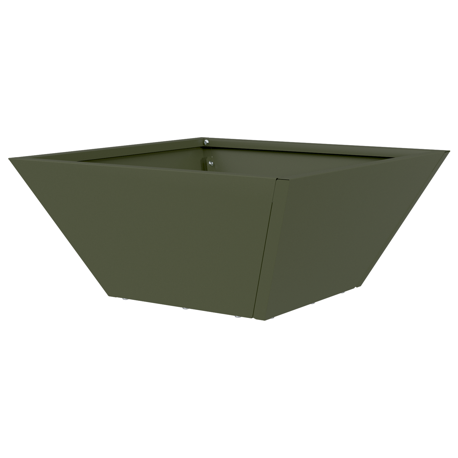 Ghiveci Metalic Verde Olive Metal Mediu Inserții Decorative GartenMobel Dekor