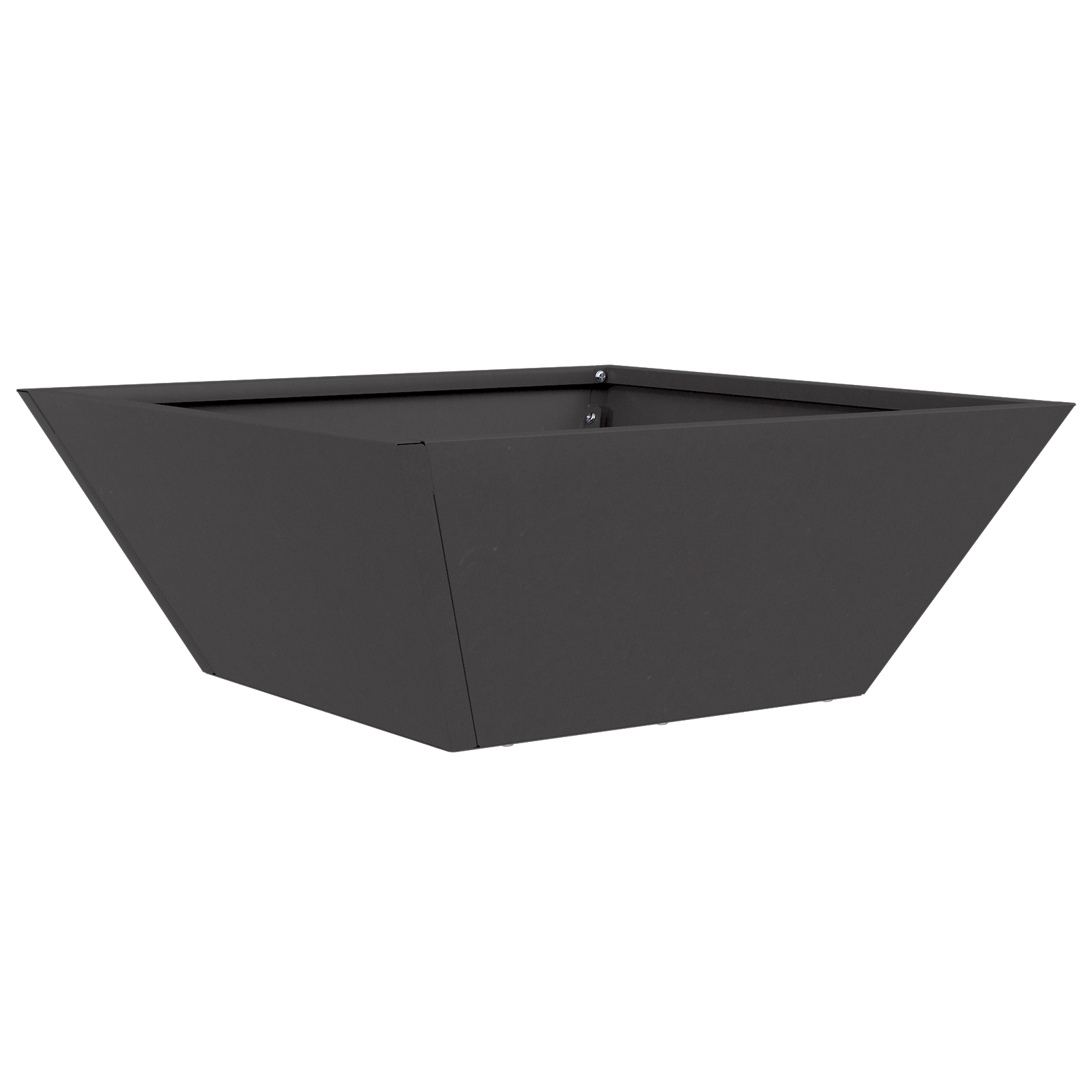Ghiveci din Metal Negru Metal 40 x 40 x 15 cm Ghivece GartenMobel Dekor