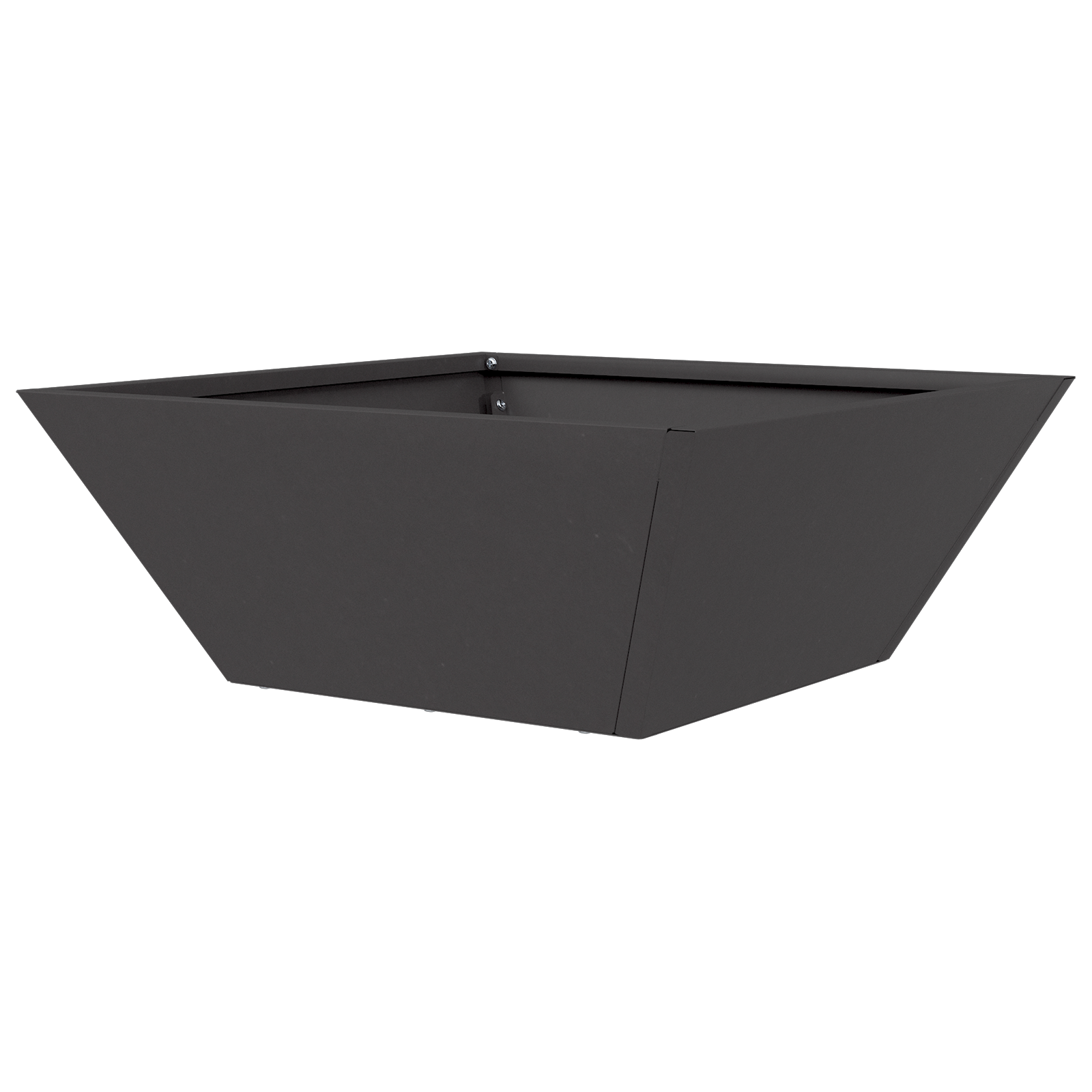 Ghiveci din Metal Negru Metal 40 x 40 x 15 cm Ghivece GartenMobel Dekor