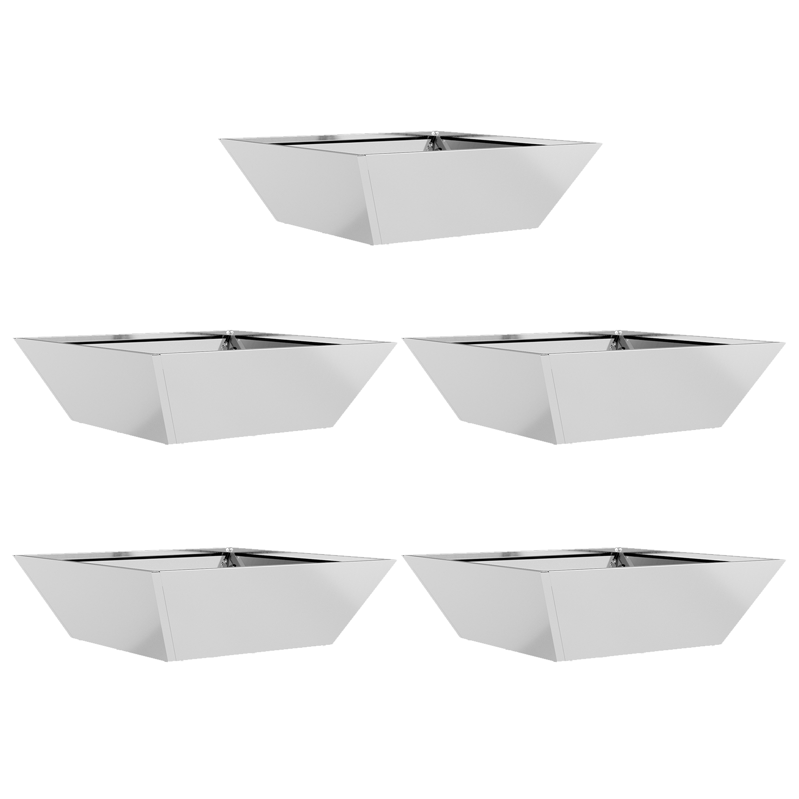 Ghiveci din Oțel Oțel galvanizat 50 x 50 x 15 cm Durabil GartenMobel Dekor