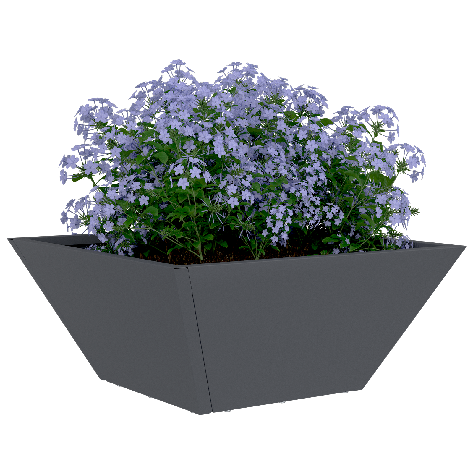 Ghiveci din Plastic Antracit Plastic 35 x 35 x 15 cm Durabil GartenMobel Dekor