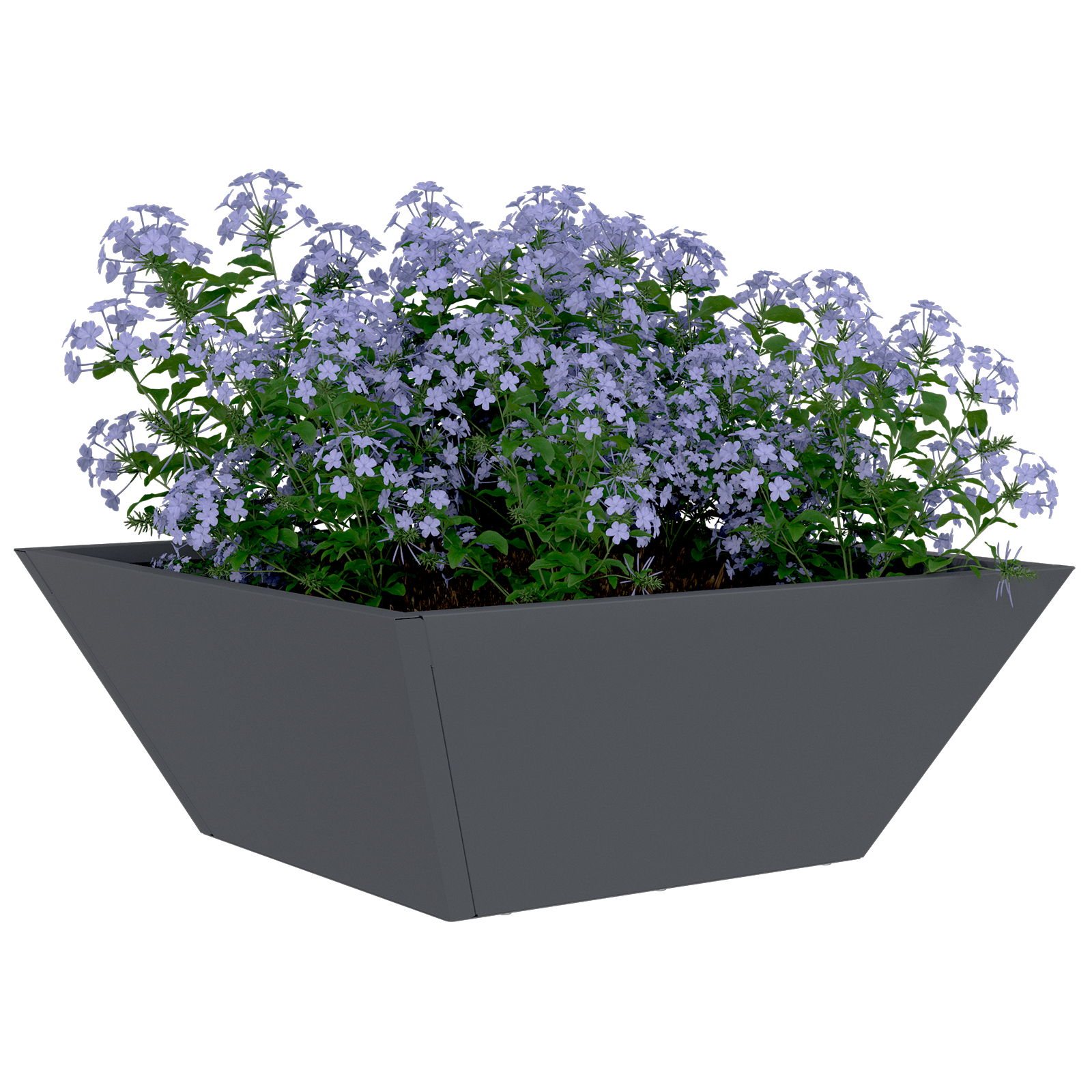 Ghiveci din Plastic Antracit Plastic 40 x 40 x 15 cm GartenMobel Dekor