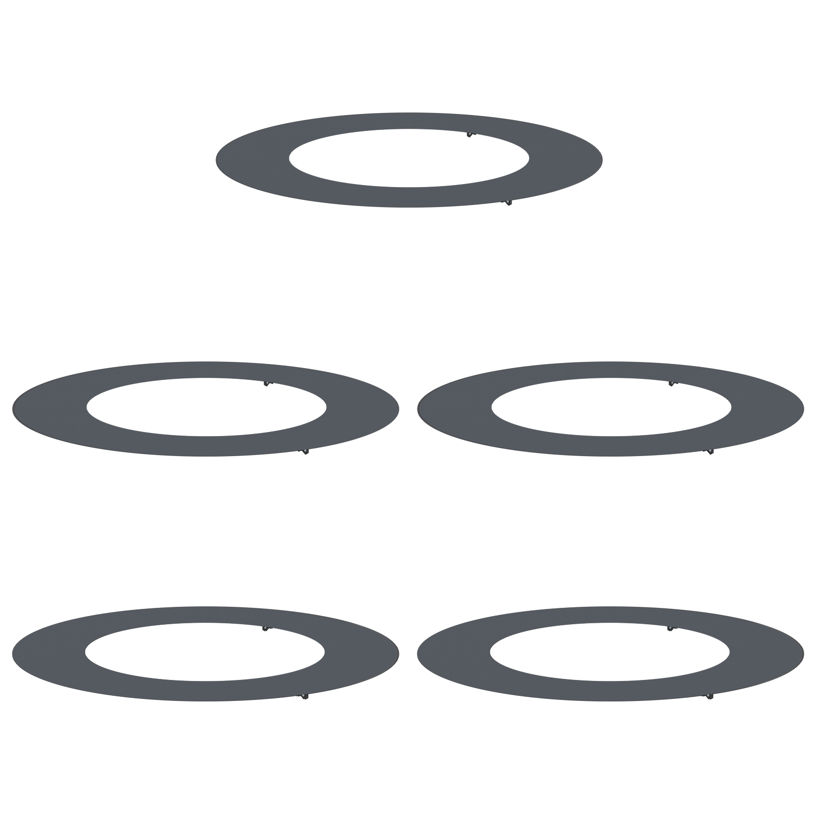 Ghiveci din Plastic Antracit Plastic Mare Rezistent Rotund GartenMobel Dekor