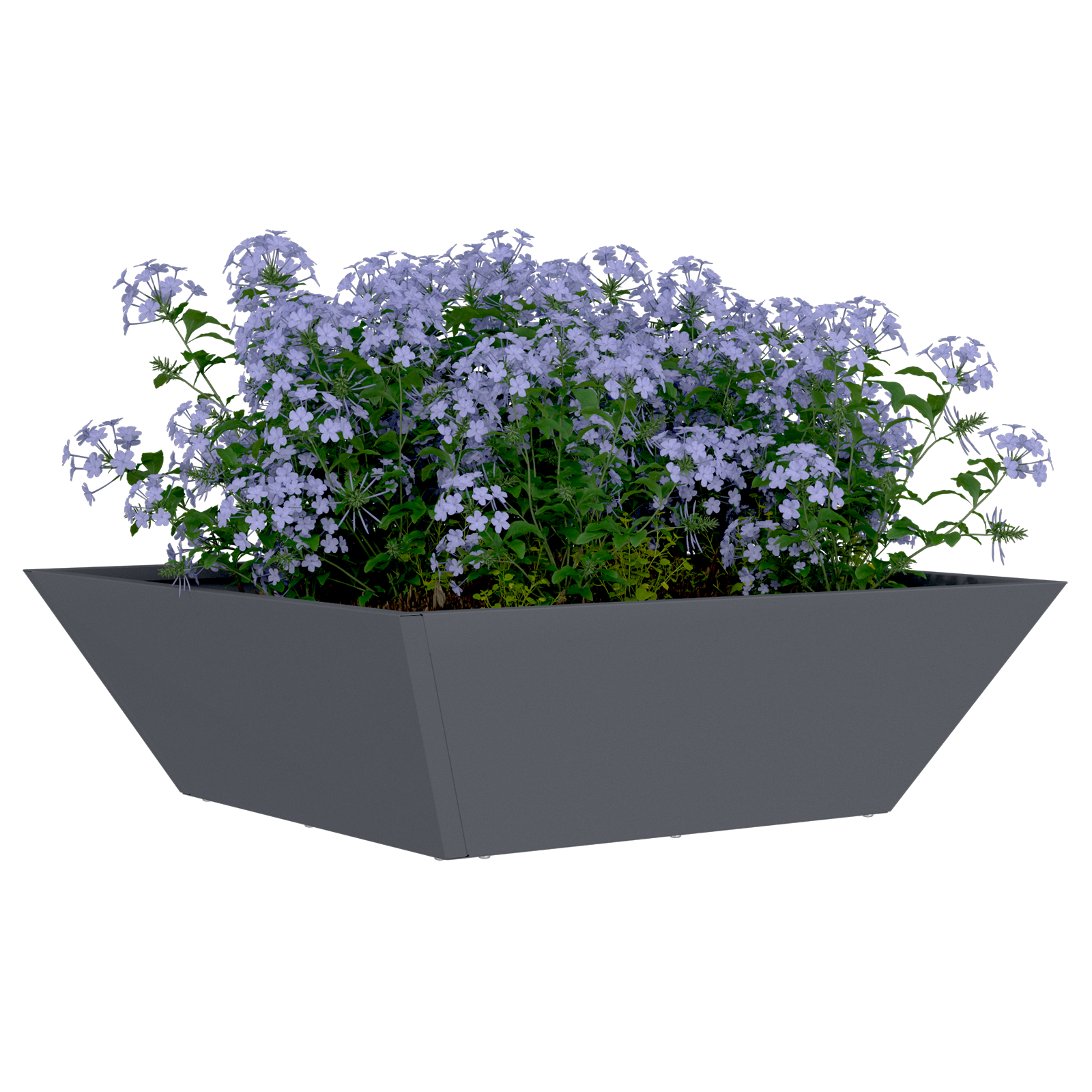 Set Ghivece din Plastic Antracit Plastic 50 x 50 x 15 cm GartenMobel Dekor