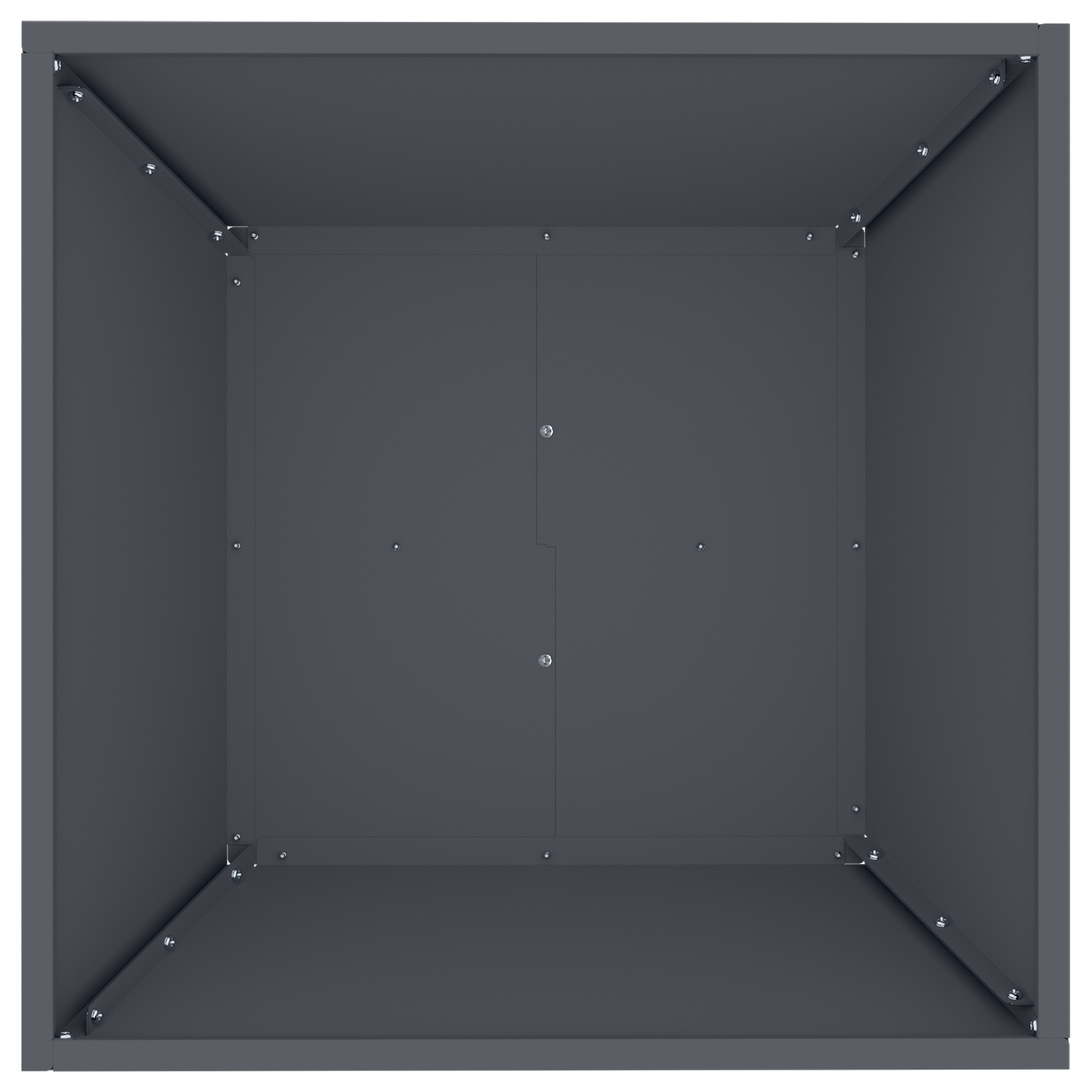 Set Ghivece din Plastic Antracit Plastic 50 x 50 x 15 cm GartenMobel Dekor