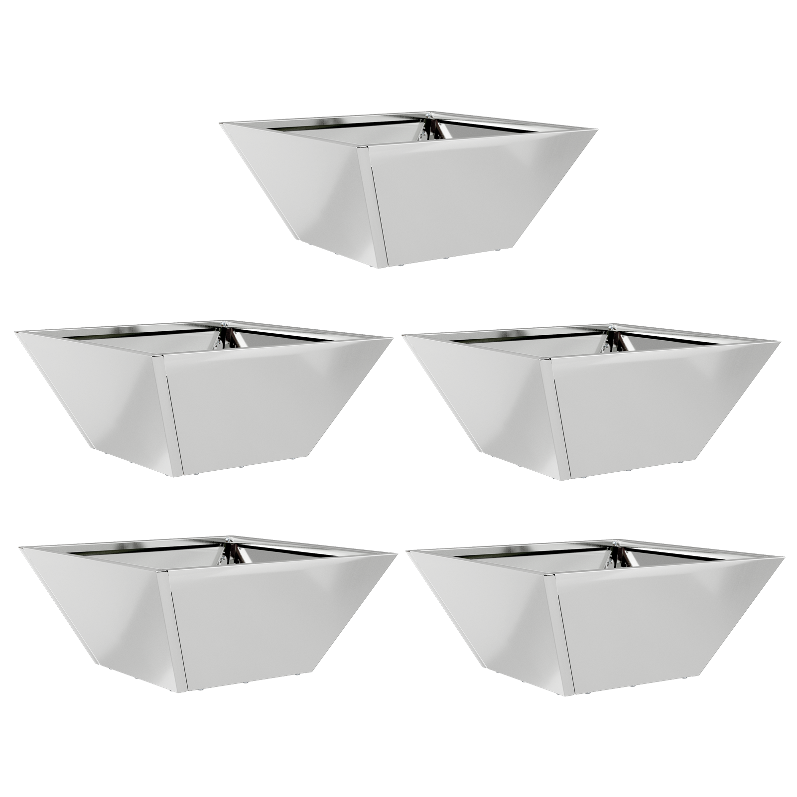 Set de Ghivece Metalice Oțel galvanizat 35 x 35 x 15 cm GartenMobel Dekor