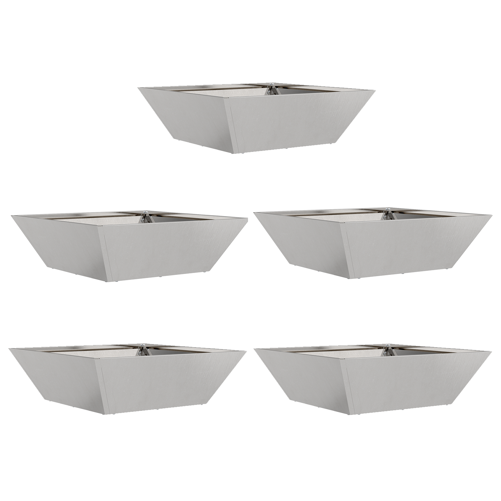 Set de ghivece metalice Oțel inoxidabil Mare Inserții decorative GartenMobel Dekor