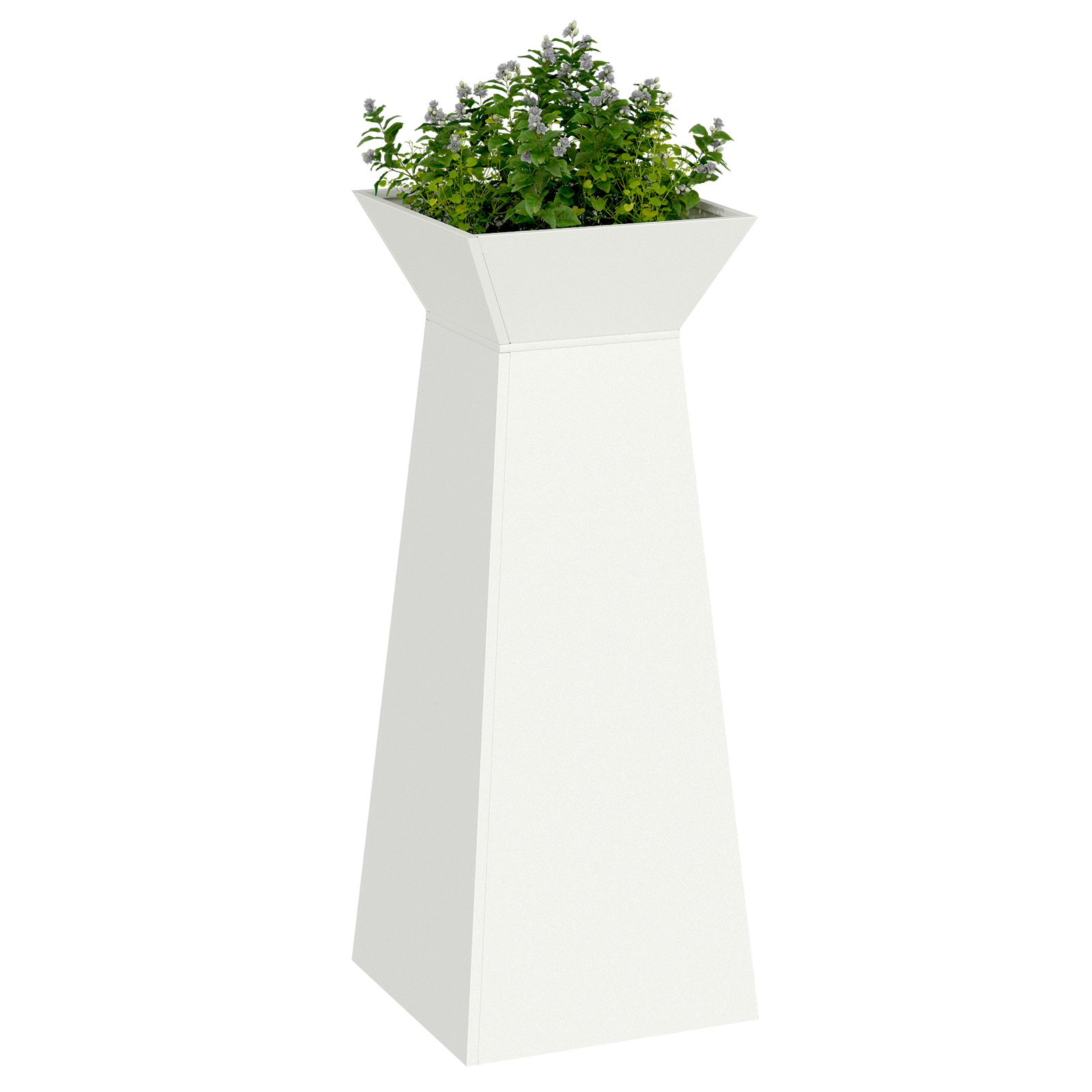 Suport de plante conic Alb Plastic Mare Inserții decorative GartenMobel Dekor