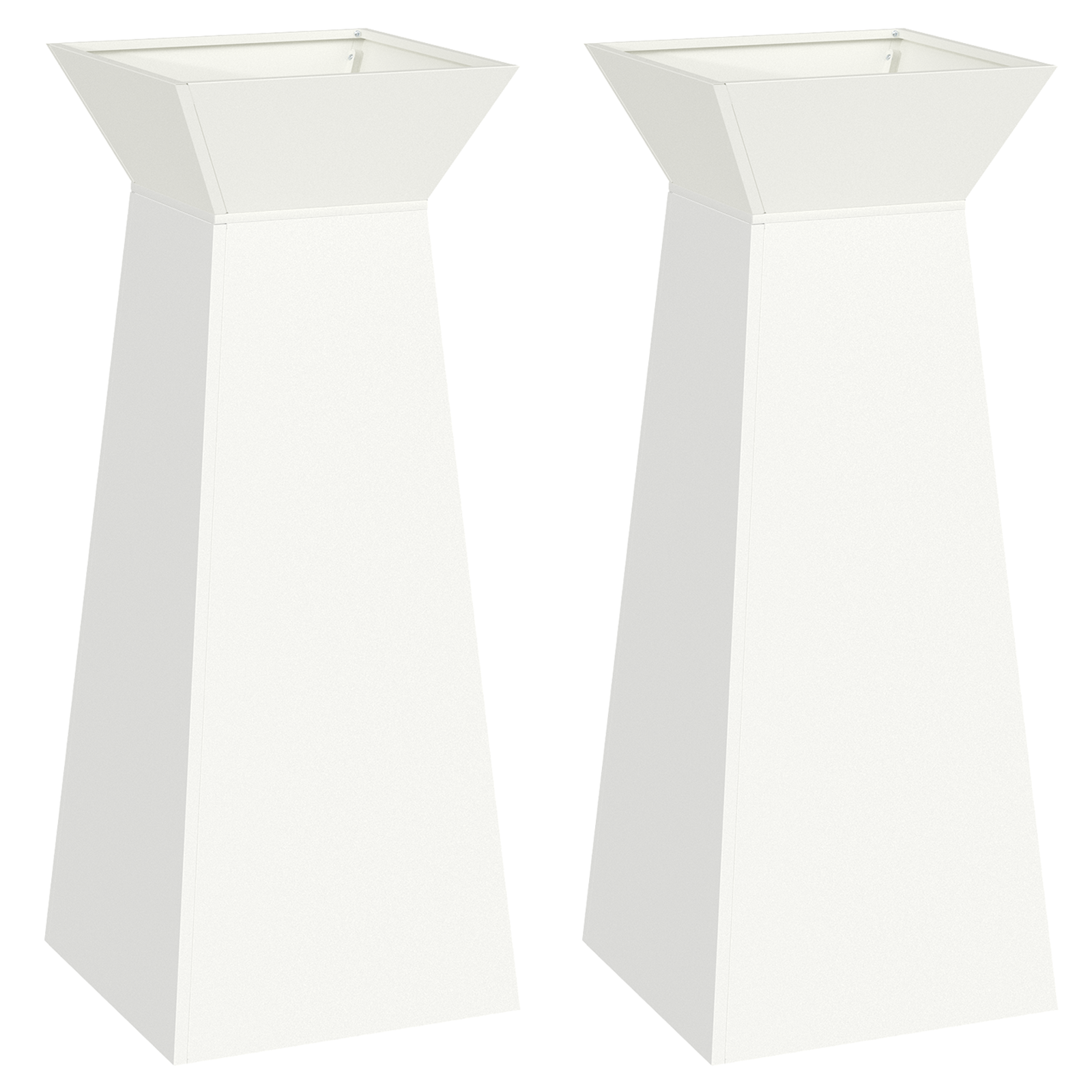 Suport de plante conic Alb Plastic Mare Inserții decorative GartenMobel Dekor