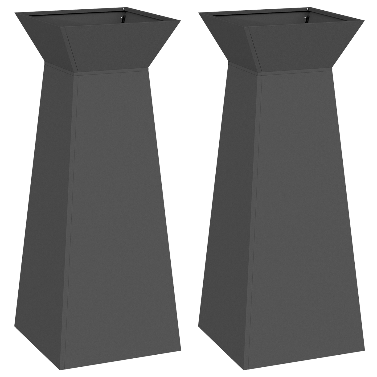 Suport pentru plante Negru Metal 40 x 40 x 101 cm Ghivece GartenMobel Dekor