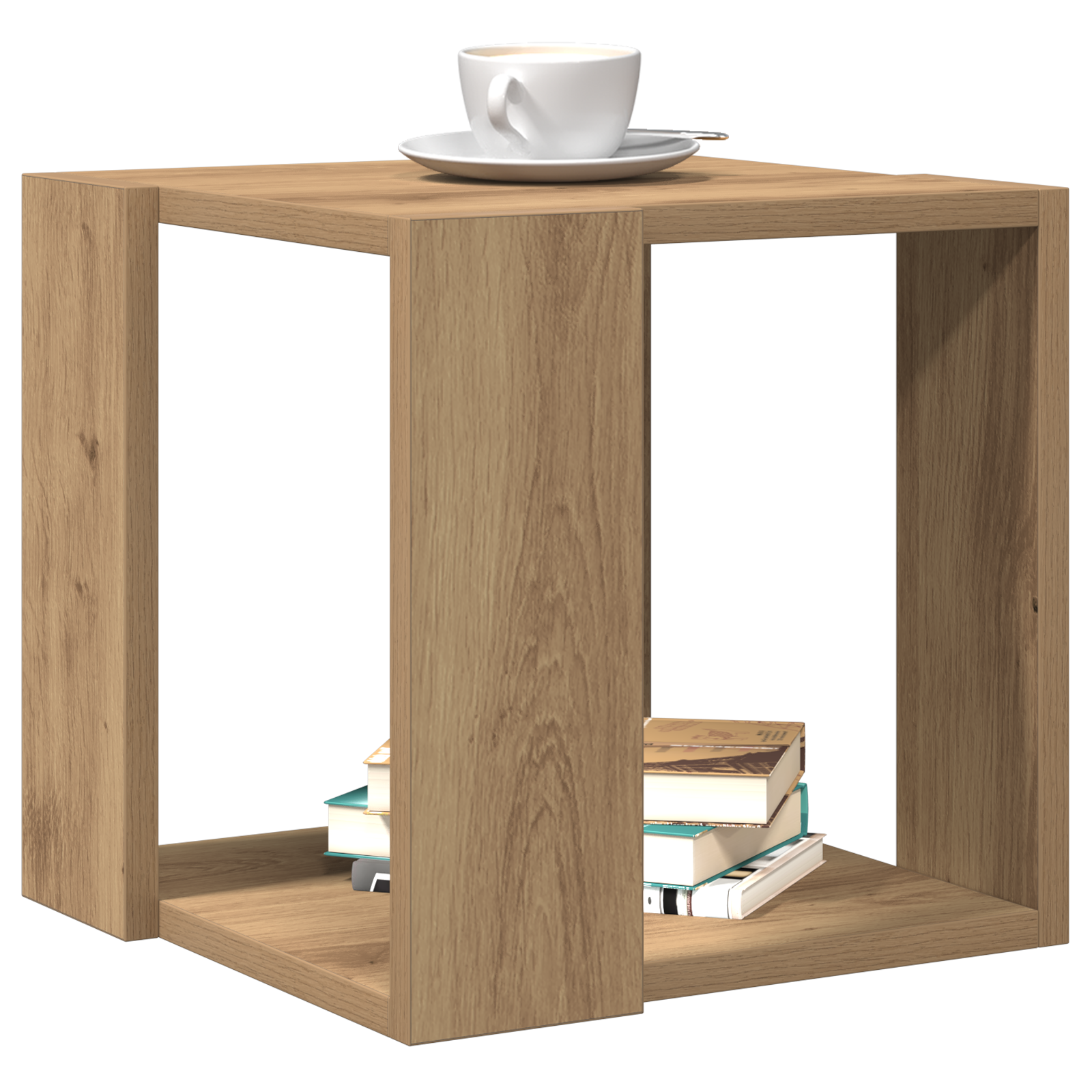 Masă de cafea Stejar artizanal Lemn de stejar solid 32 x 32 x 30 cm GartenMobel Dekor