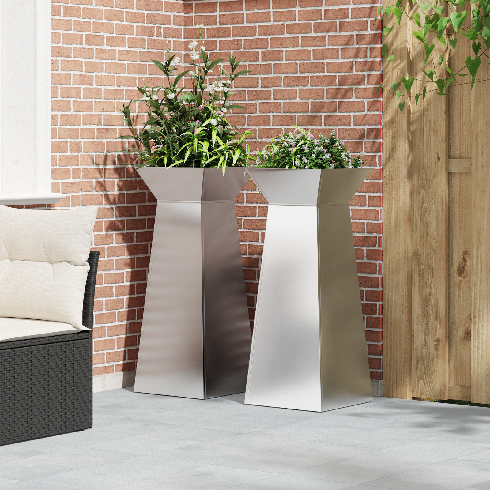 Set suport pentru plante Oțel inoxidabil 40 x 40 x 101 cm GartenMobel Dekor