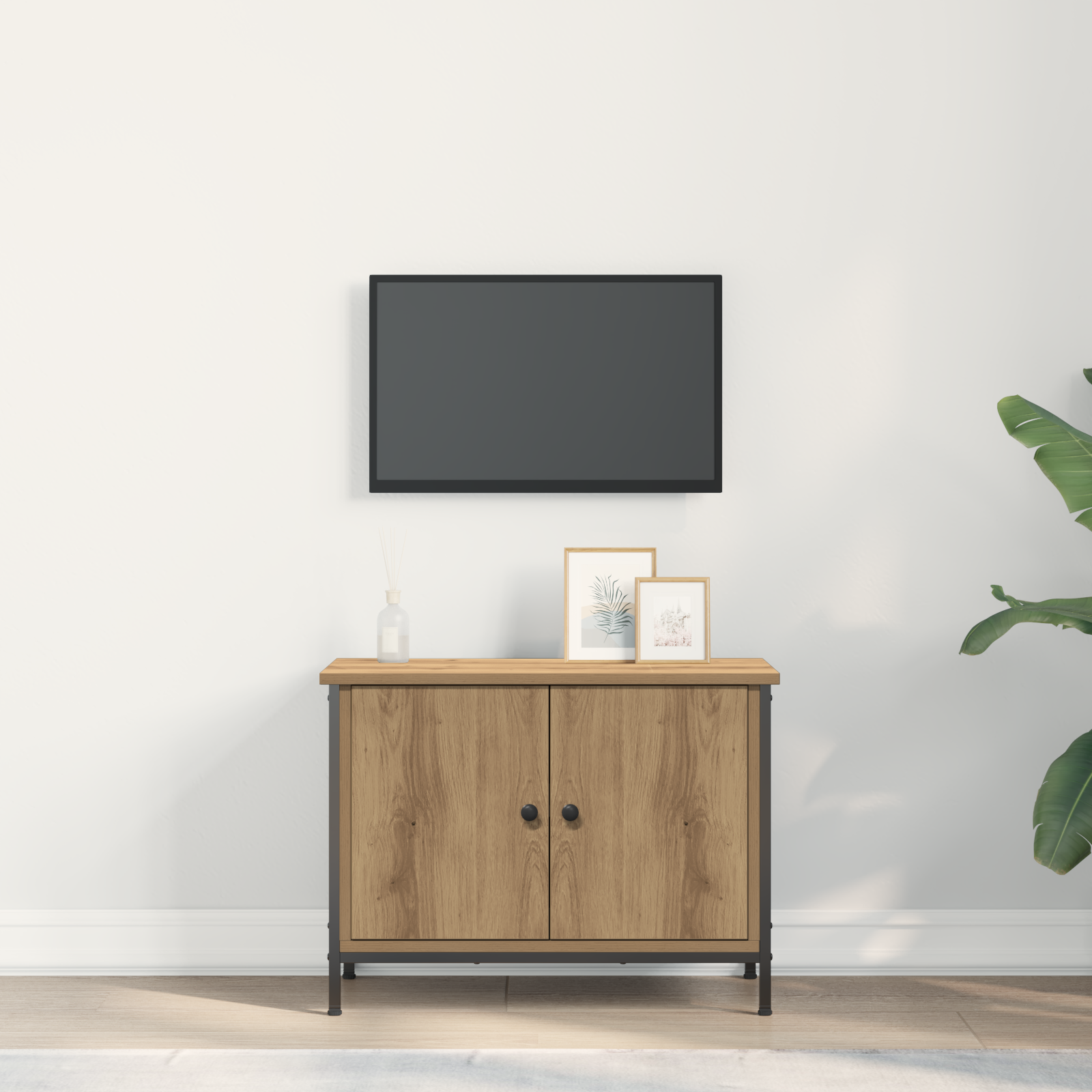 Suport TV Stejar Plăci aglomerate 60 x 35 x 45 cm Suport TV GartenMobel Dekor