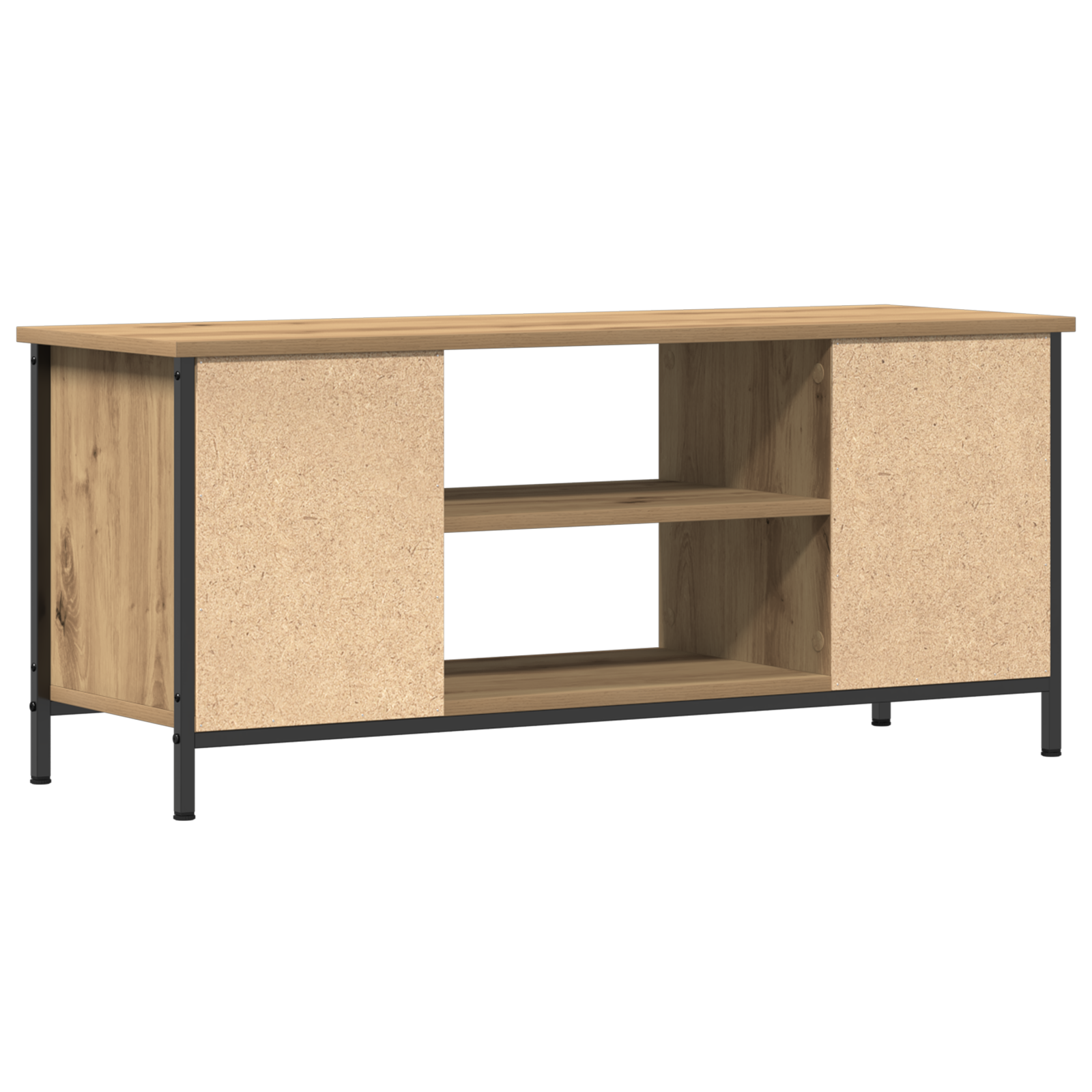 Suport TV Stejar artizanal Lemn stratificat, metal 102 x 35 x 45 cm GartenMobel Dekor