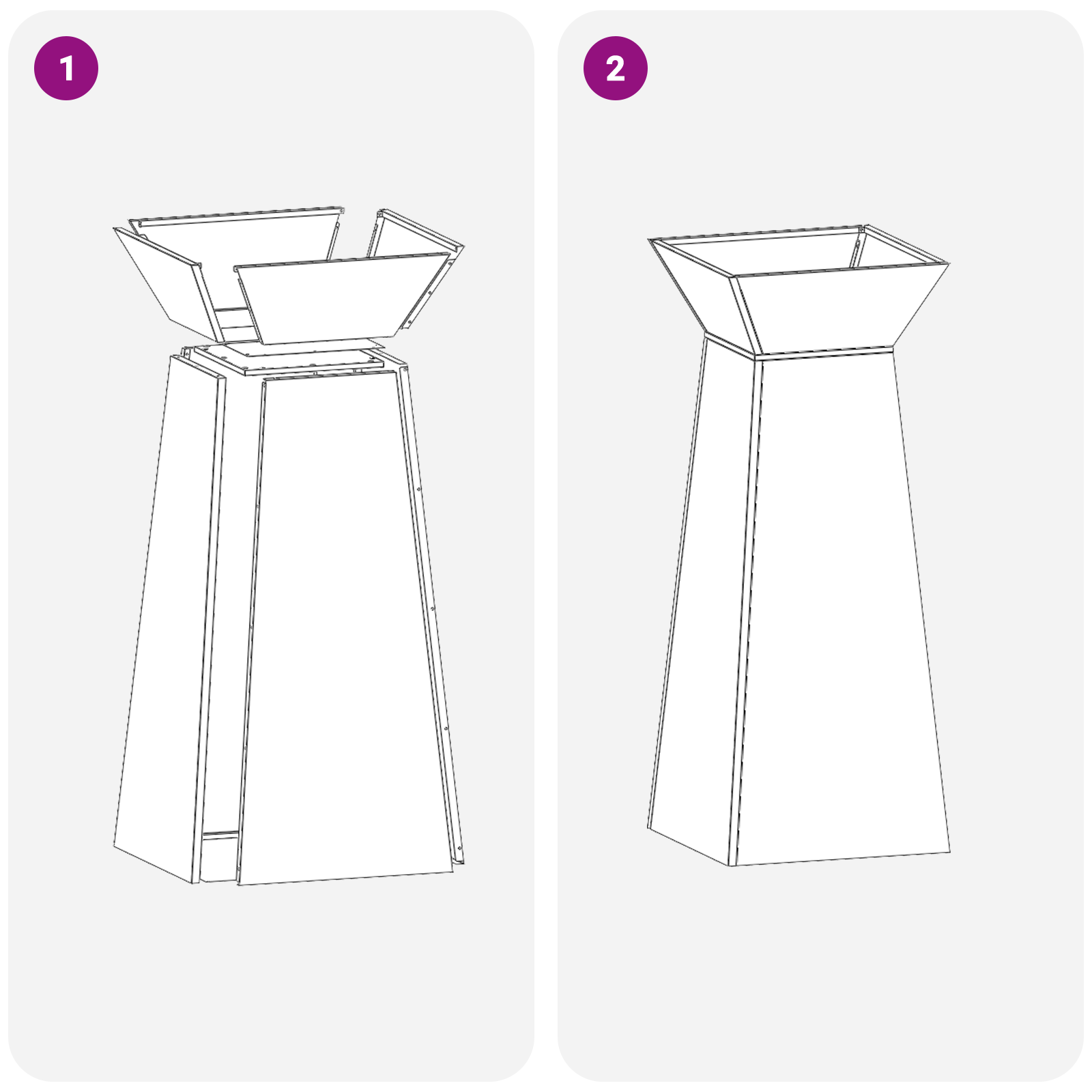 Suport pentru plante Oțel galvanizat 40 x 40 x 101 cm Durabil GartenMobel Dekor