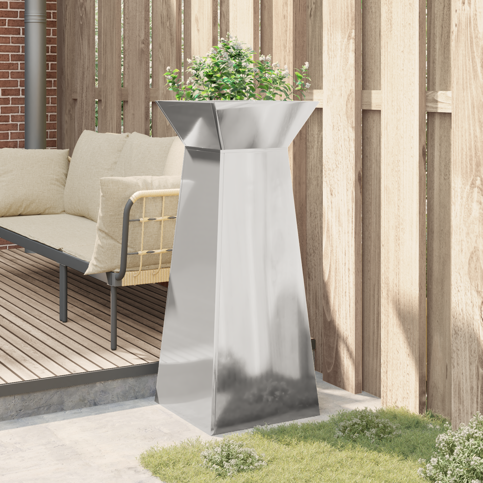 Suport pentru plante Oțel galvanizat 40 x 40 x 101 cm Ghivece GartenMobel Dekor