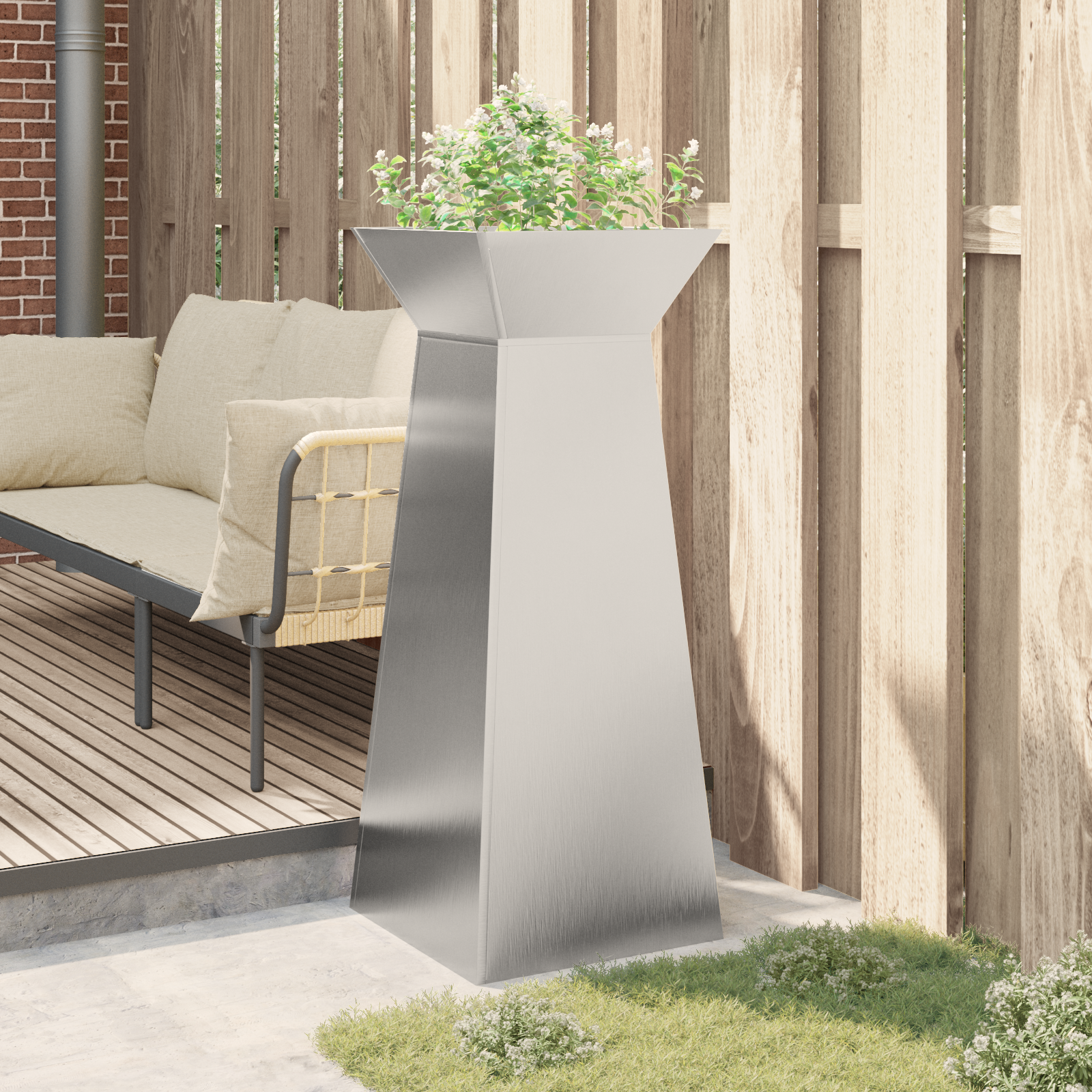 Suport pentru plante Oțel inoxidabil 40 x 40 x 101 cm Durabil GartenMobel Dekor