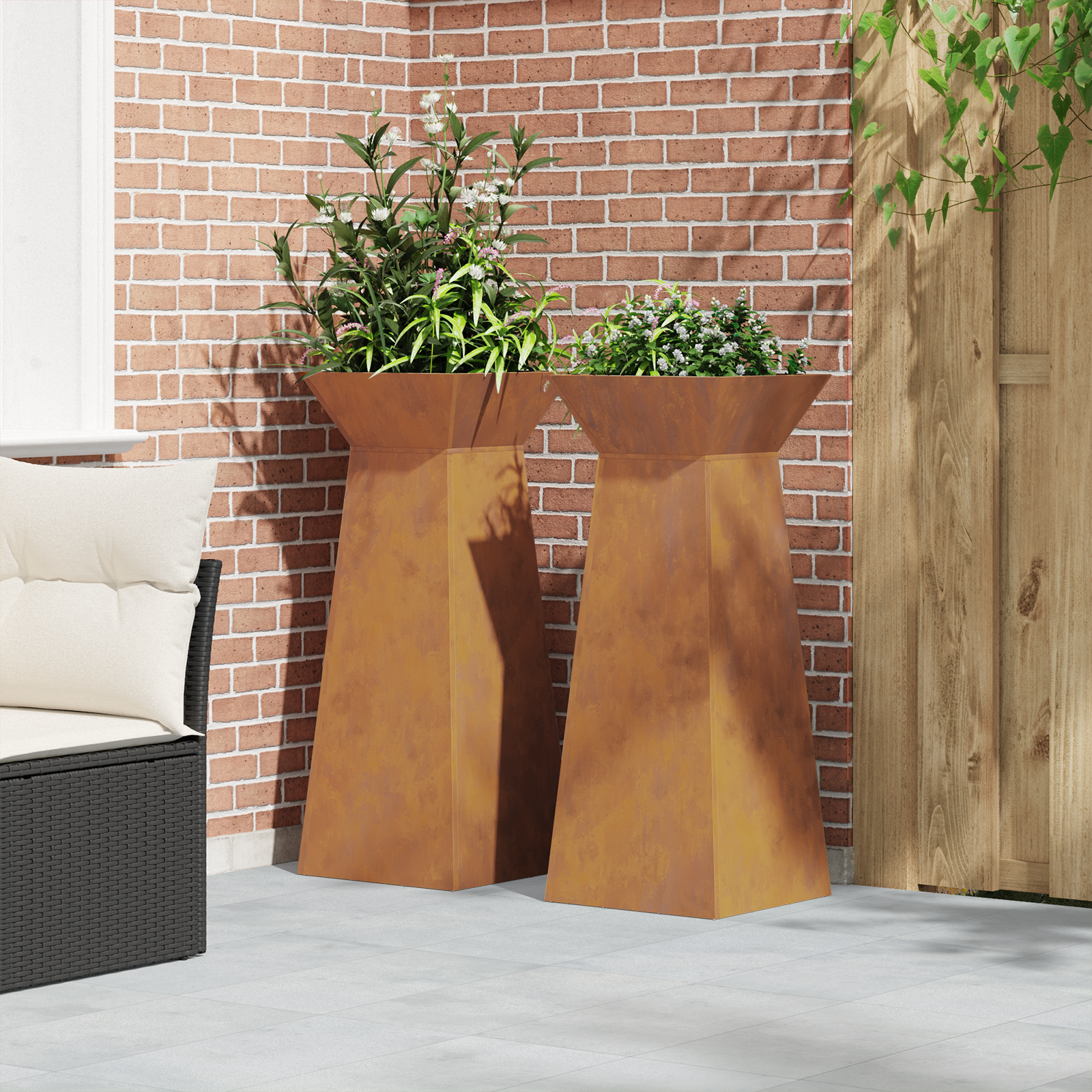 Suport pentru plante Oțel rezistent la intemperii 40 x 40 x 101 cm GartenMobel Dekor