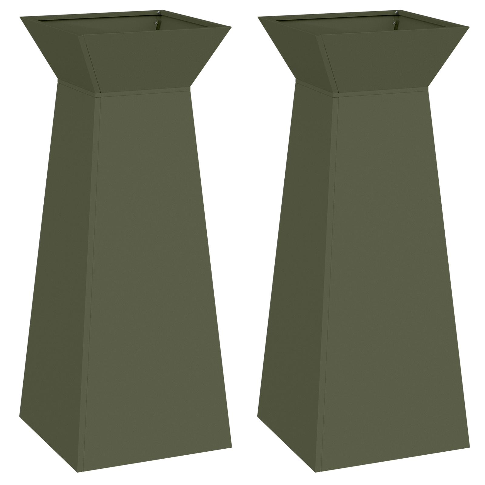 Suport pentru plante Verde oliv Metal 40 x 40 x 101 cm GartenMobel Dekor