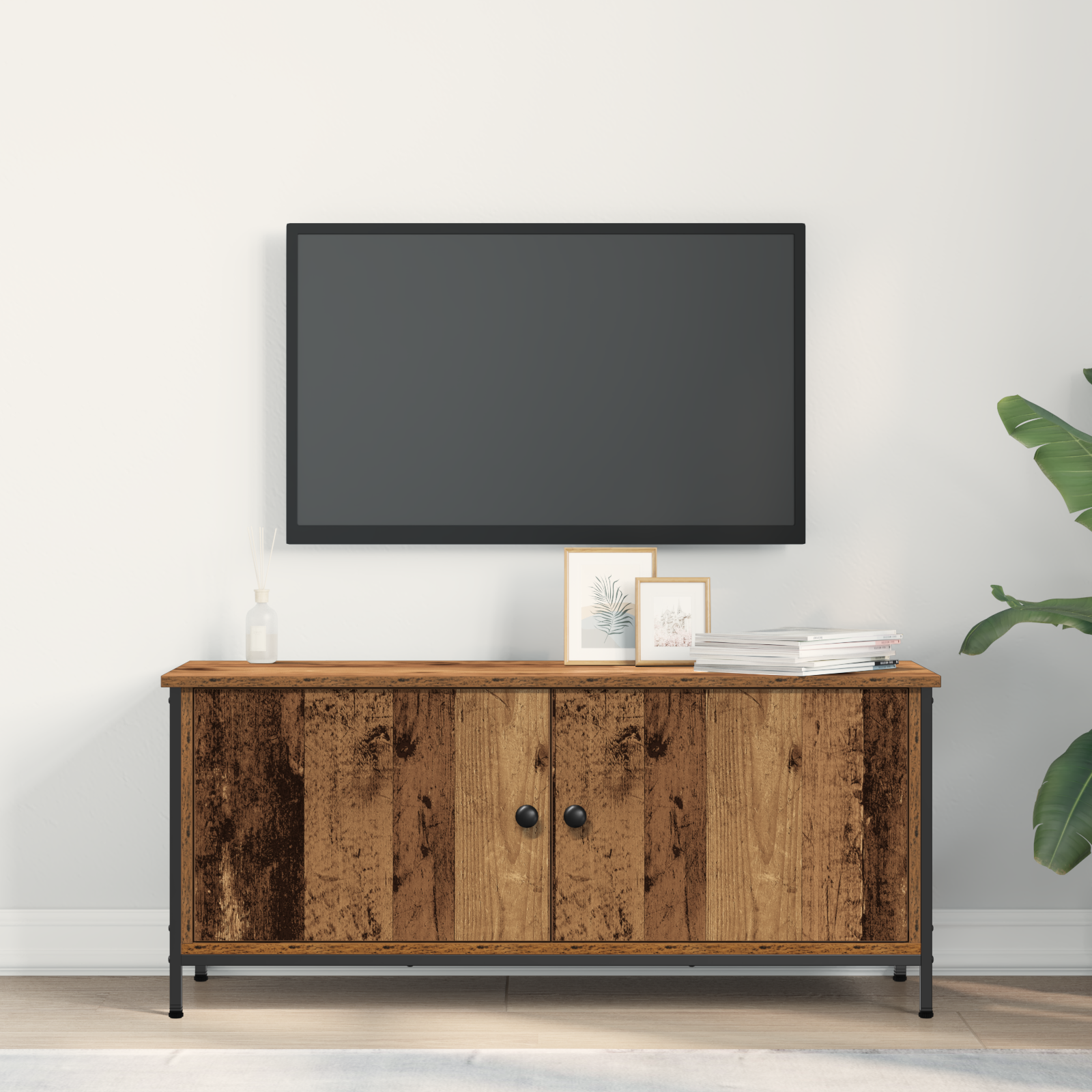 Unitate TV din Lemn Vechi Lemn Vechi Plăci Aglomerate GartenMobel Dekor