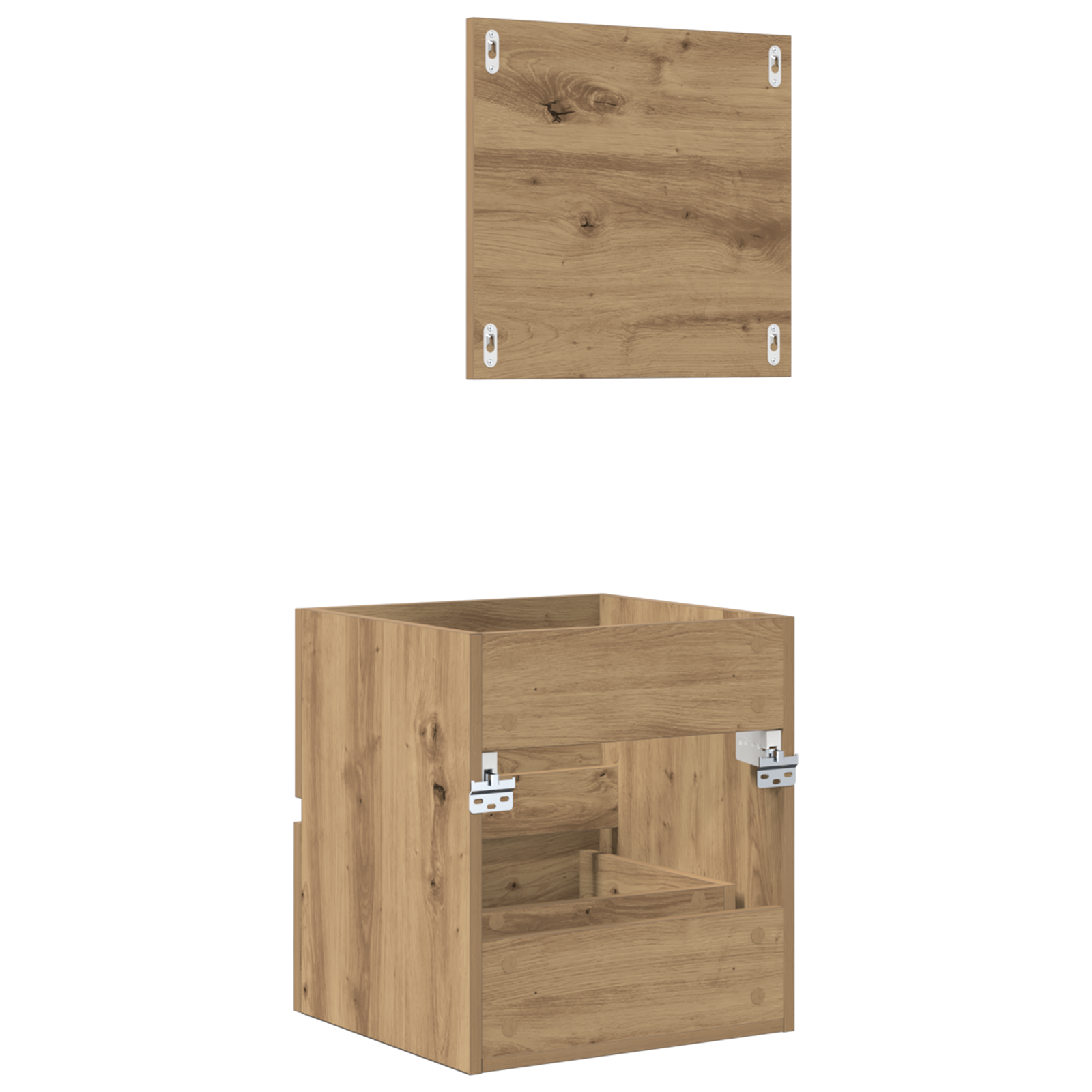 Cabinet de depozitare pentru baie Stejar artizanal MDF Mediu GartenMobel Dekor