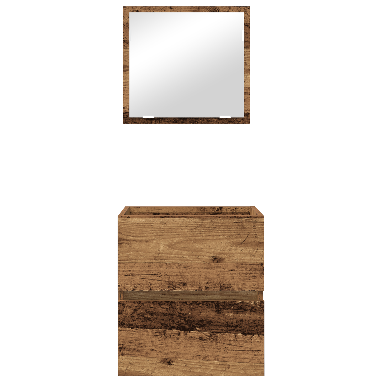 Cabinet de stocare pentru baie Lemn vechi MDF cu furnir de lemn GartenMobel Dekor