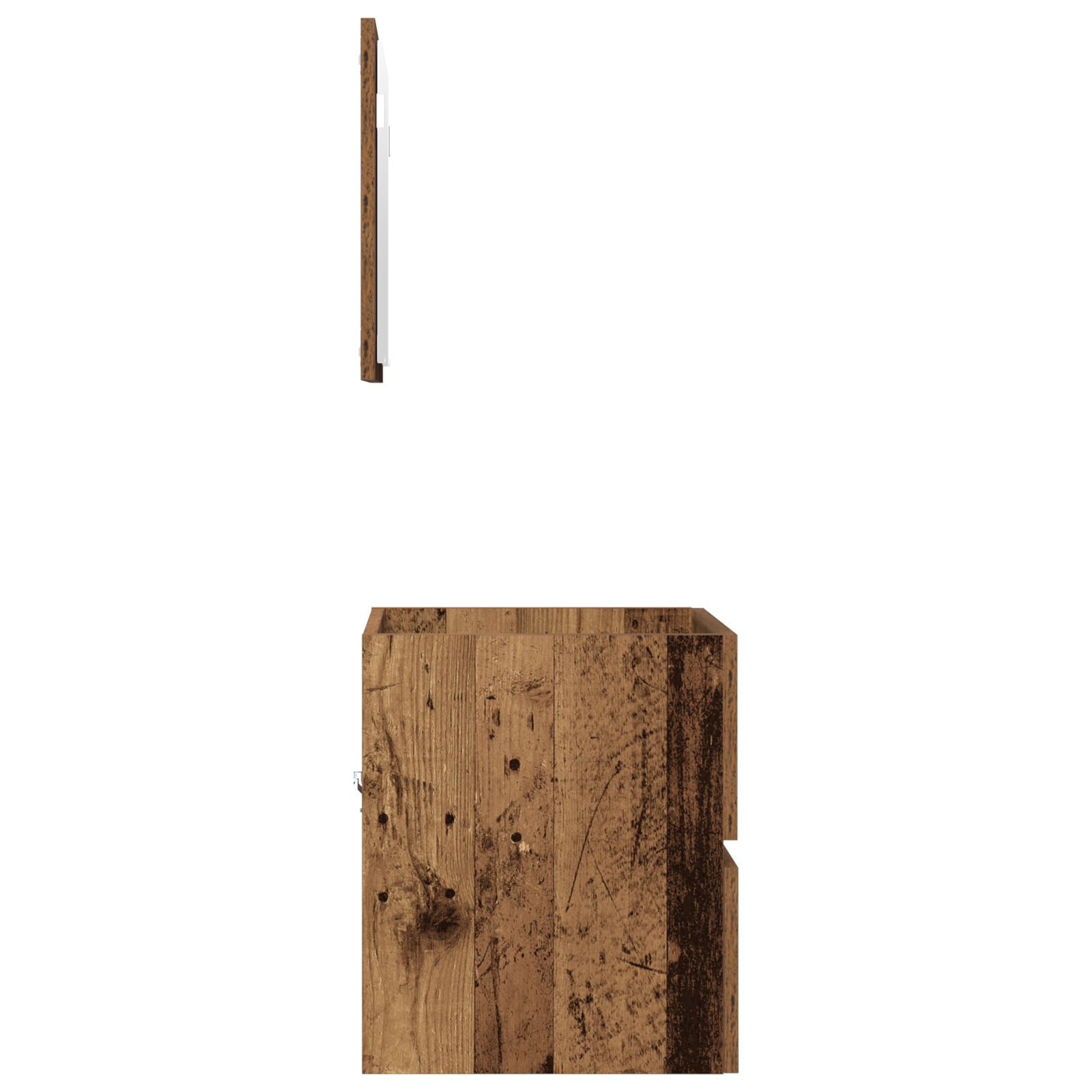 Cabinet de stocare pentru baie Lemn vechi MDF cu furnir de lemn GartenMobel Dekor