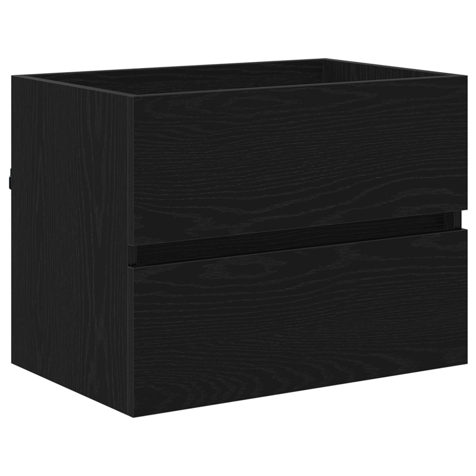 Set de mobilier pentru baie 2 piese Stejar negru Lemn prelucrat GartenMobel Dekor