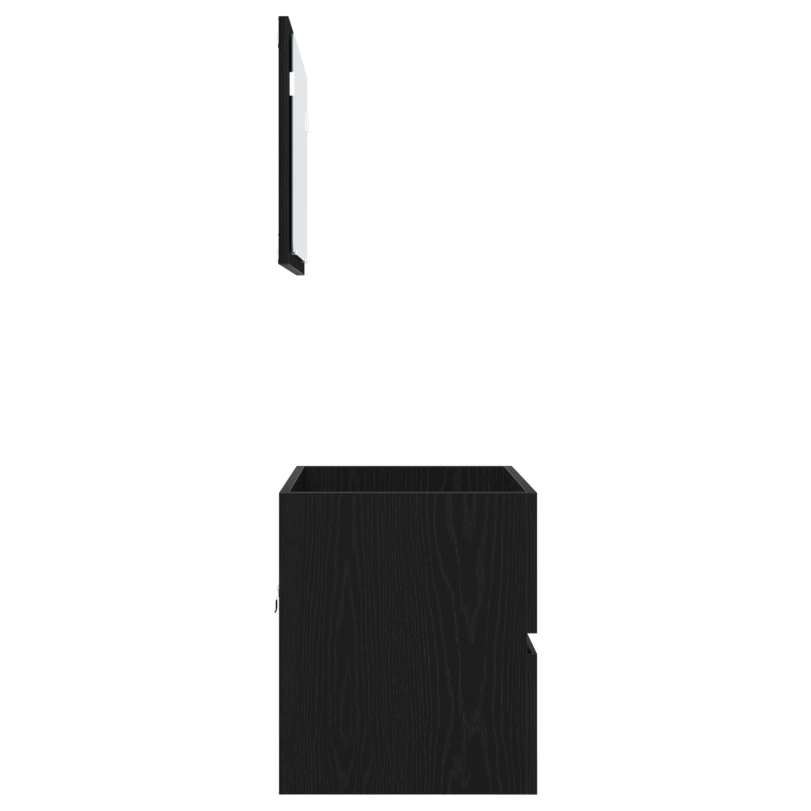 Set de mobilier pentru baie 2 piese Stejar negru Lemn prelucrat GartenMobel Dekor