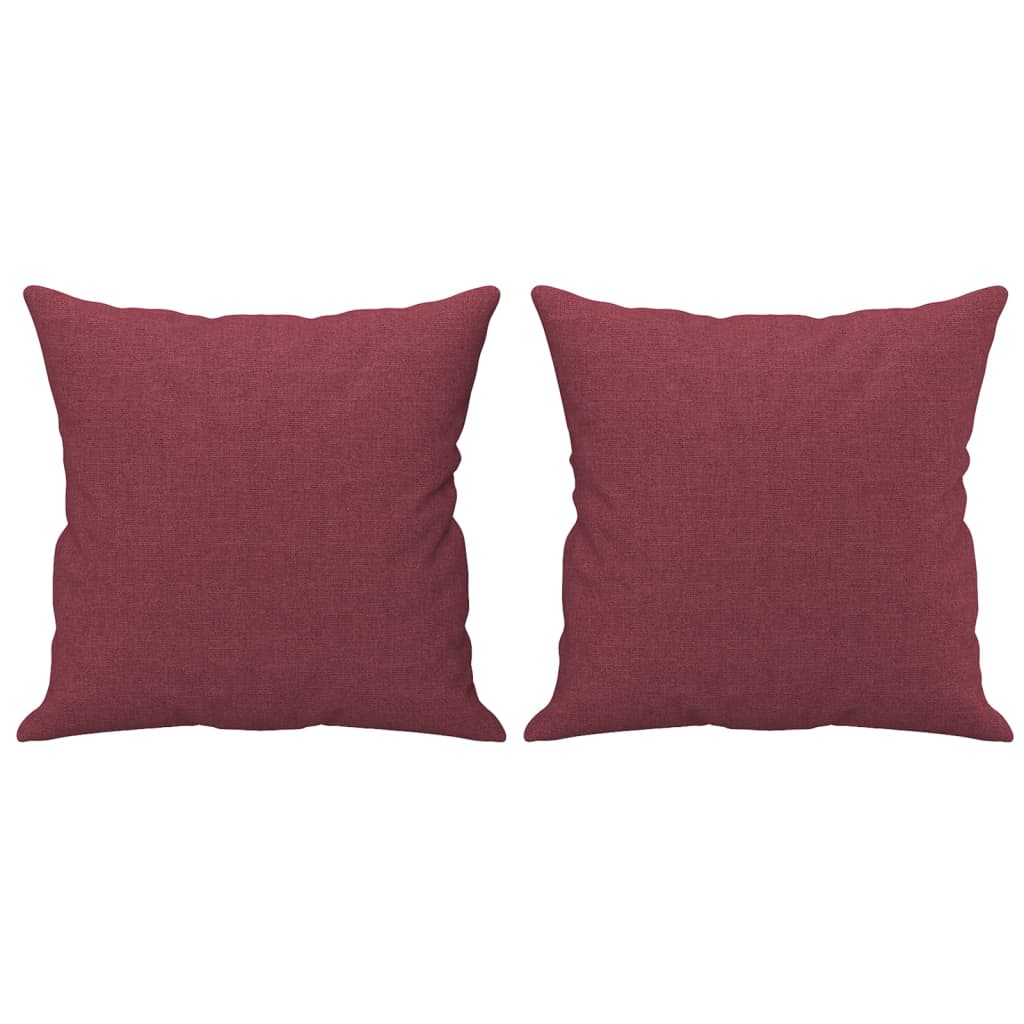 Canapea cu 2 locuri cu pernuțe, roșu vin, 140 cm, textil GartenMobel Dekor