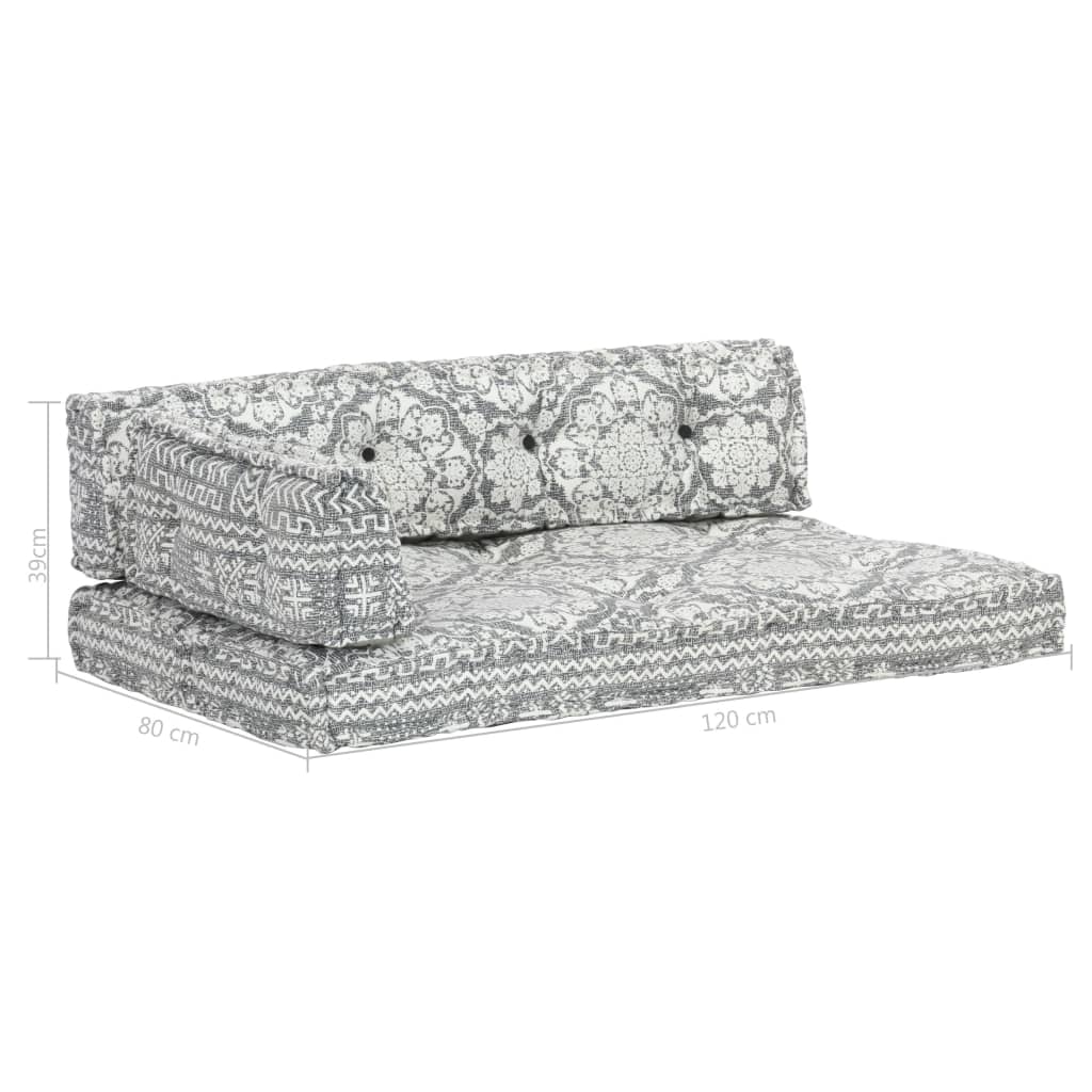 Pernă pentru canapea din paleți, gri deschis, textil, petice GartenMobel Dekor
