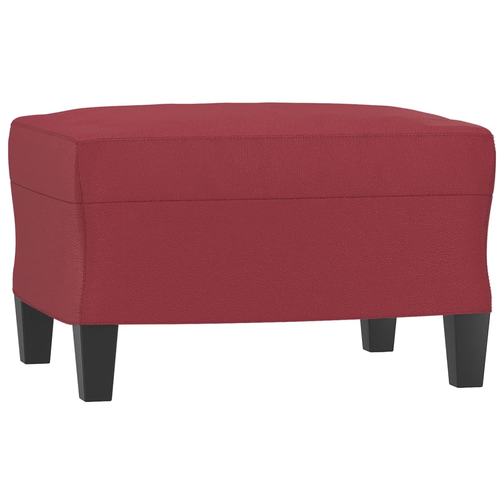 Set de canapele cu perne, 2 piese, roșu vin, piele ecologică GartenMobel Dekor