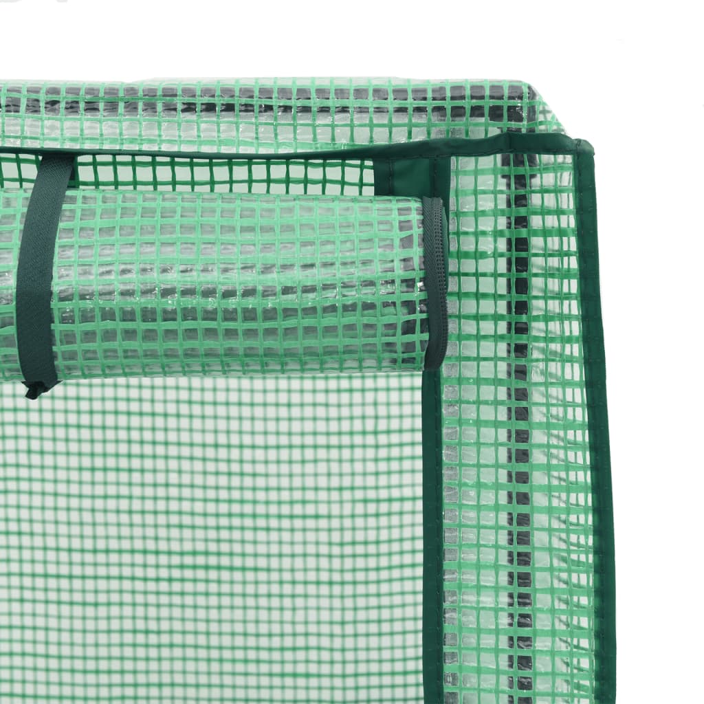 Strat înălțat cu husă de seră, aspect ratan, 40x40x140 cm GartenMobel Dekor