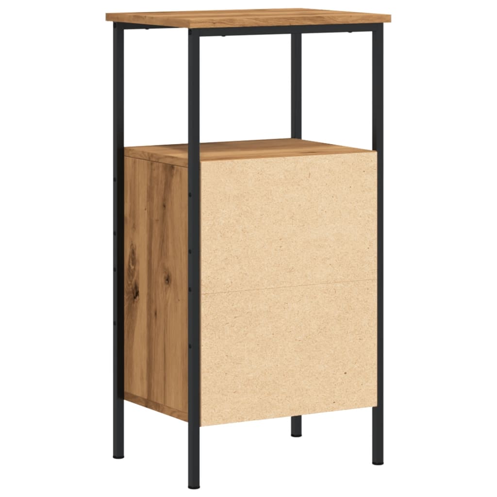 Noptiere, 2 buc., stejar artizanal, 41x31x80 cm, lemn prelucrat GartenMobel Dekor