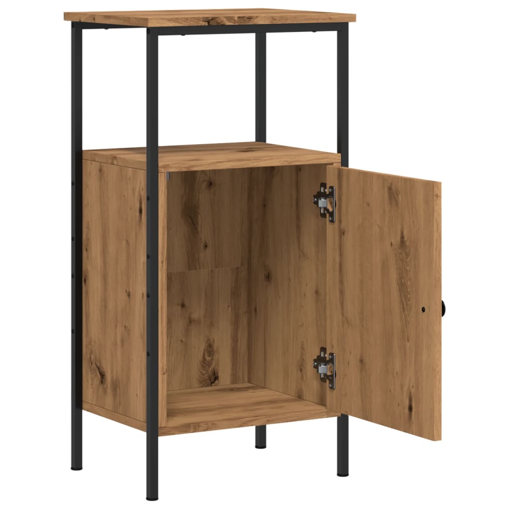 Noptiere, 2 buc., stejar artizanal, 41x31x80 cm, lemn prelucrat GartenMobel Dekor