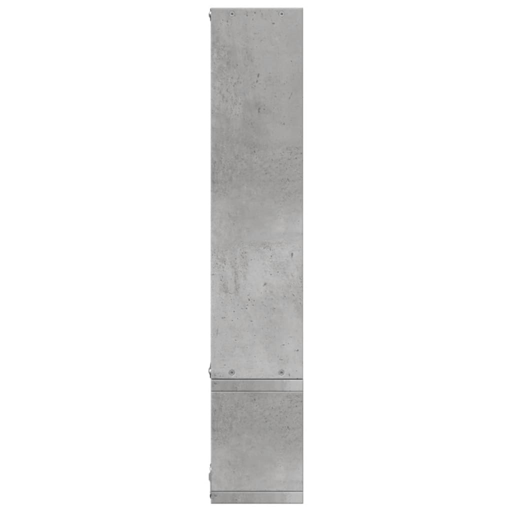 Raft de perete, gri beton, 96x12x64 cm, lemn prelucrat GartenMobel Dekor