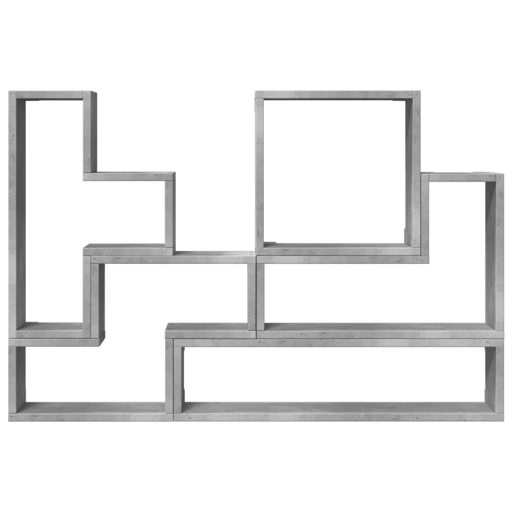 Raft de perete, gri beton, 96x12x64 cm, lemn prelucrat GartenMobel Dekor