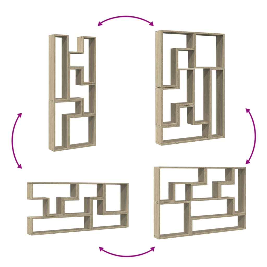 Raft de perete, stejar sonoma, 96x12x64 cm, PAL GartenMobel Dekor